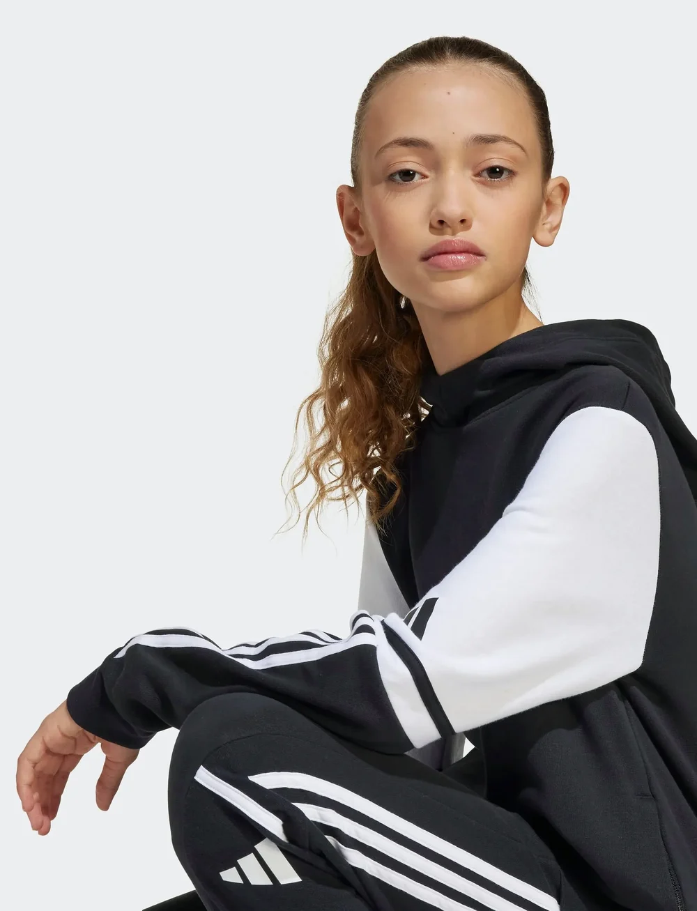 adidas Performance - SQ25 SW HOOD Y - kapuzenpullover - black/white - 3