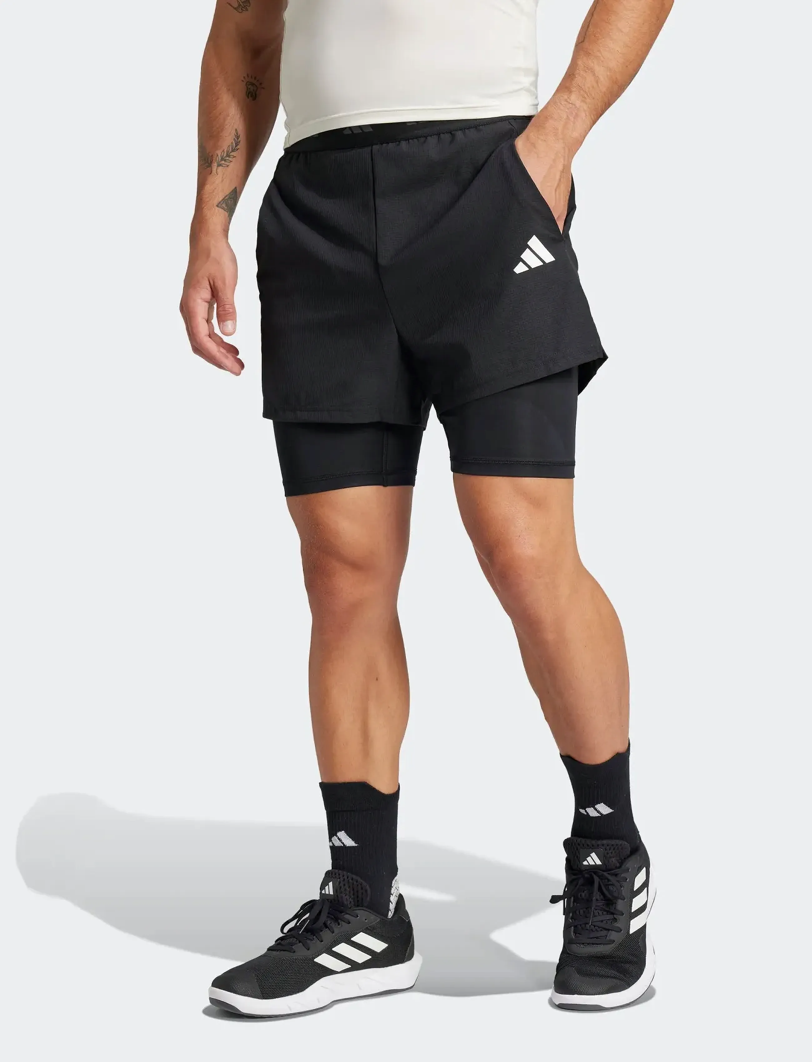 adidas Performance - GYM+ 2in1 SHORT - lühikesed treeningpüksid - black/black - 5