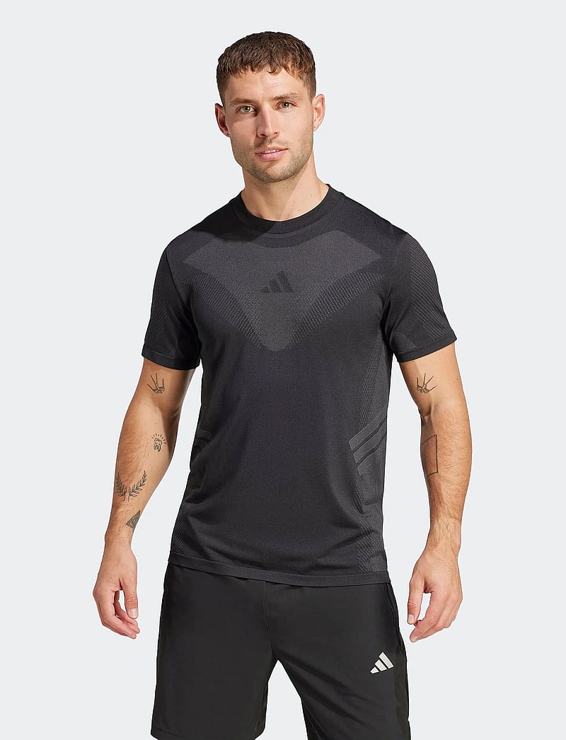 adidas Performance - GYM+ SML TEE - t-shirts - black/gresix - 0