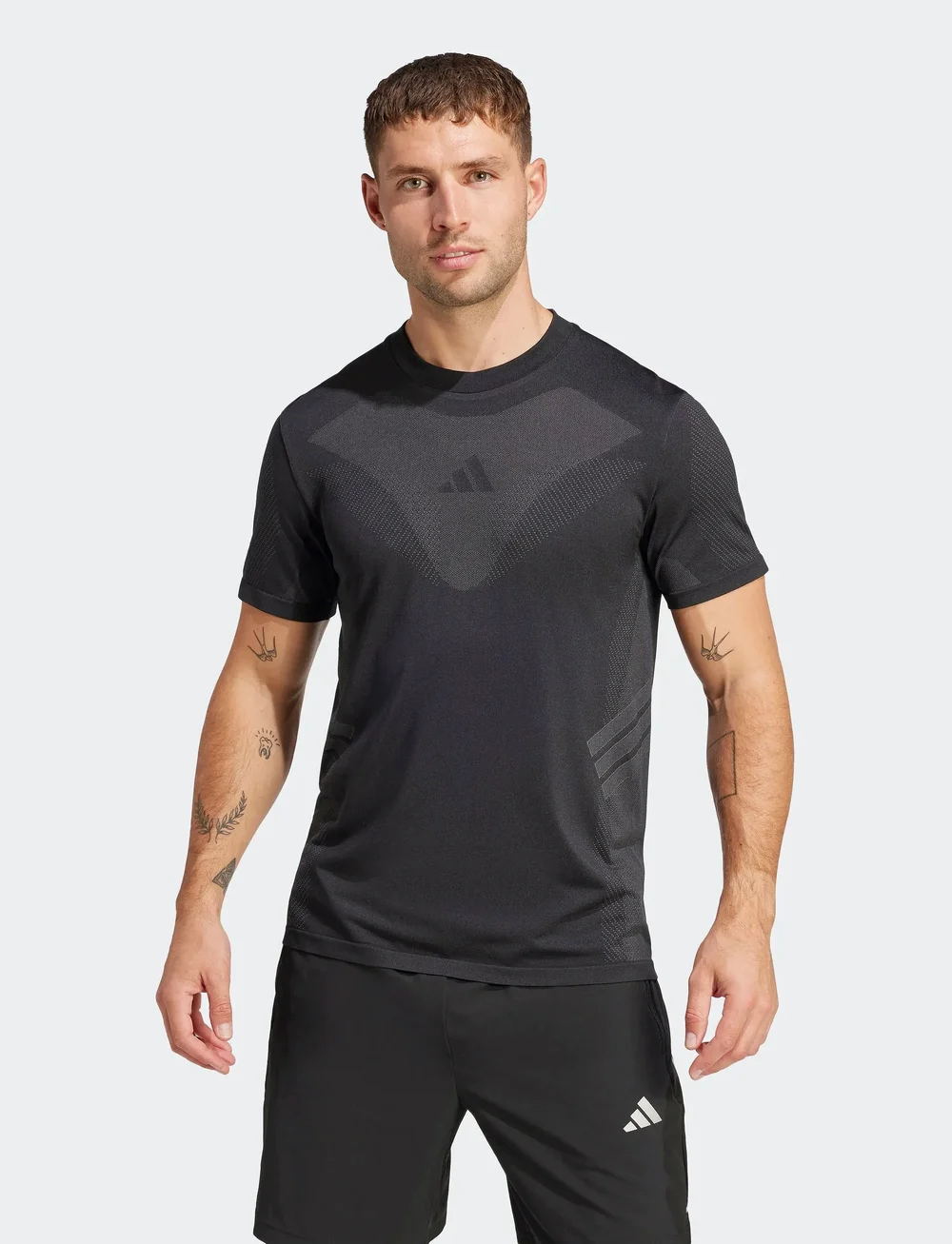 adidas Performance - GYM+ SML TEE - t-shirts - black/gresix - 0