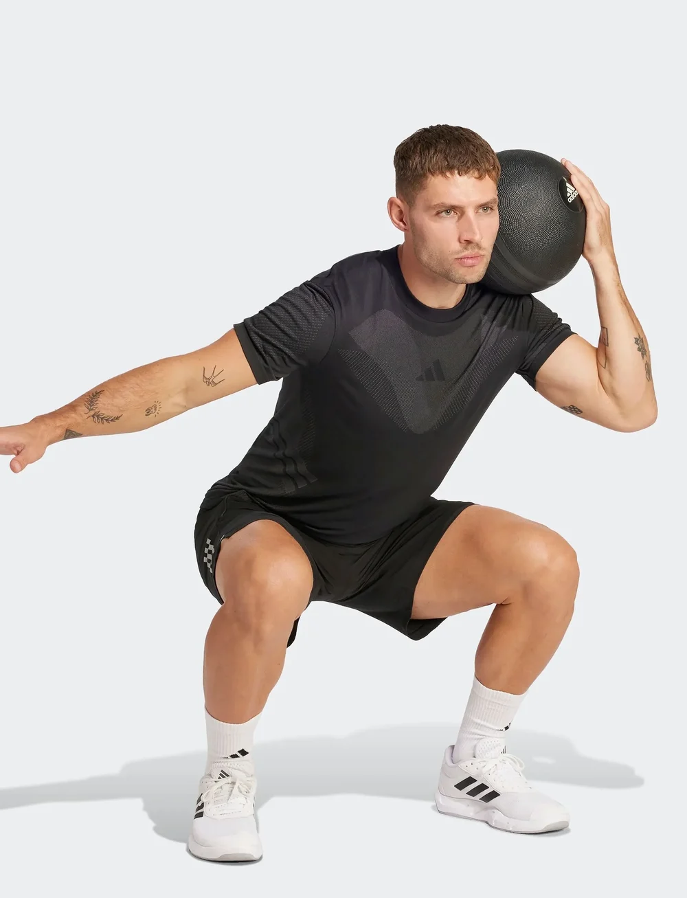 adidas Performance - GYM+ SML TEE - t-shirts - black/gresix - 5