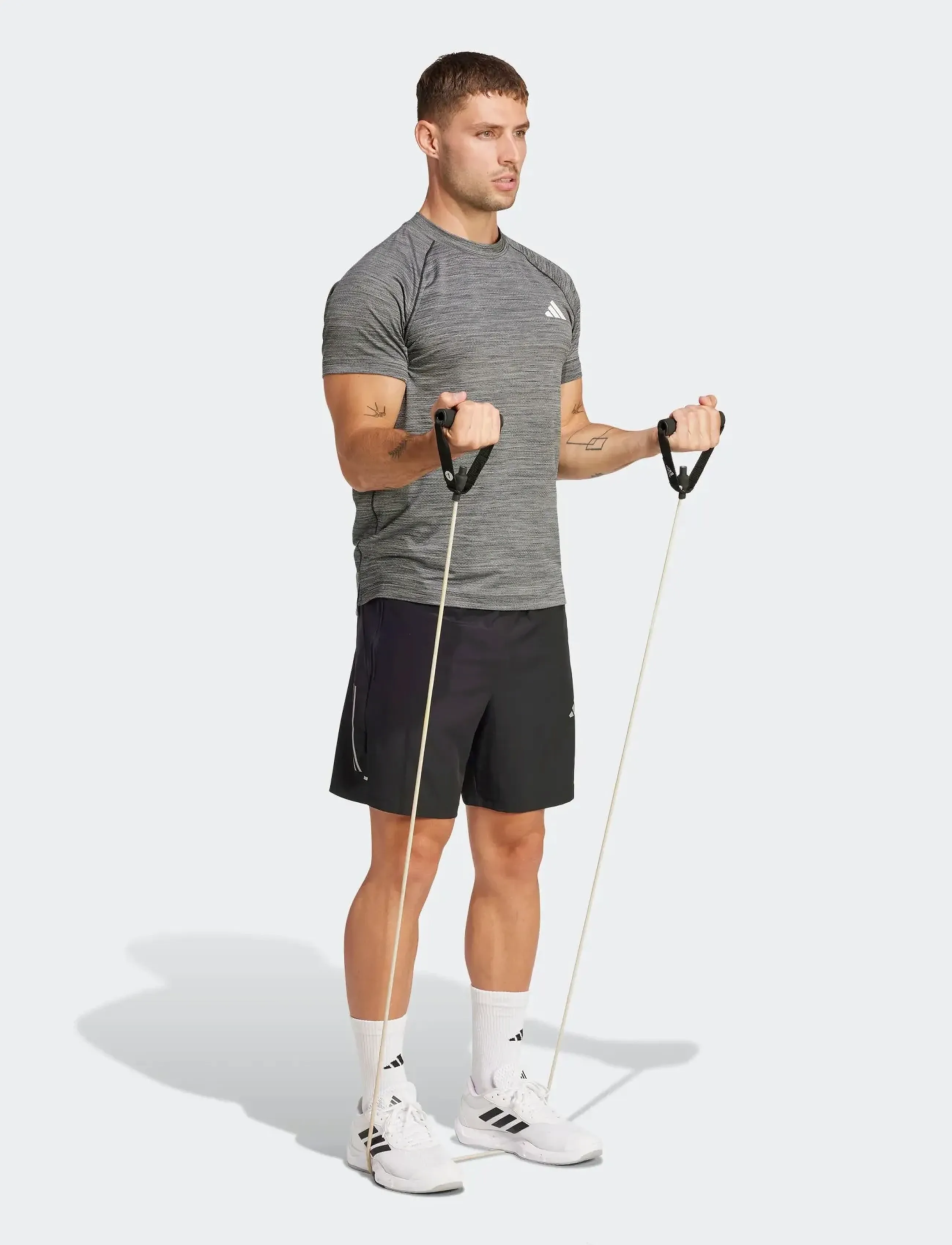 adidas Performance Gym+ Tee, XXL, Grey