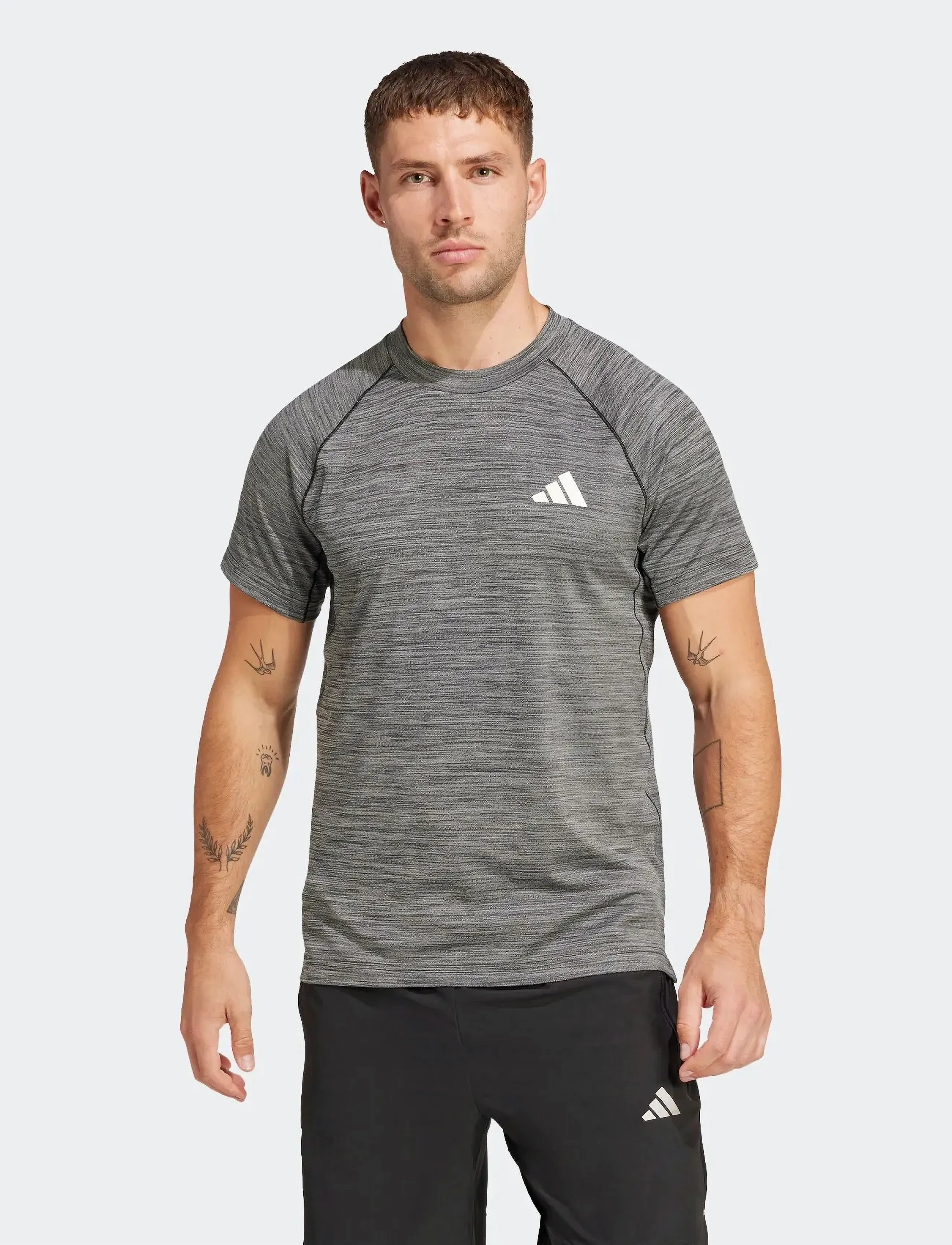 adidas Performance - GYM+ TEE - t-shirts - blckme - 2