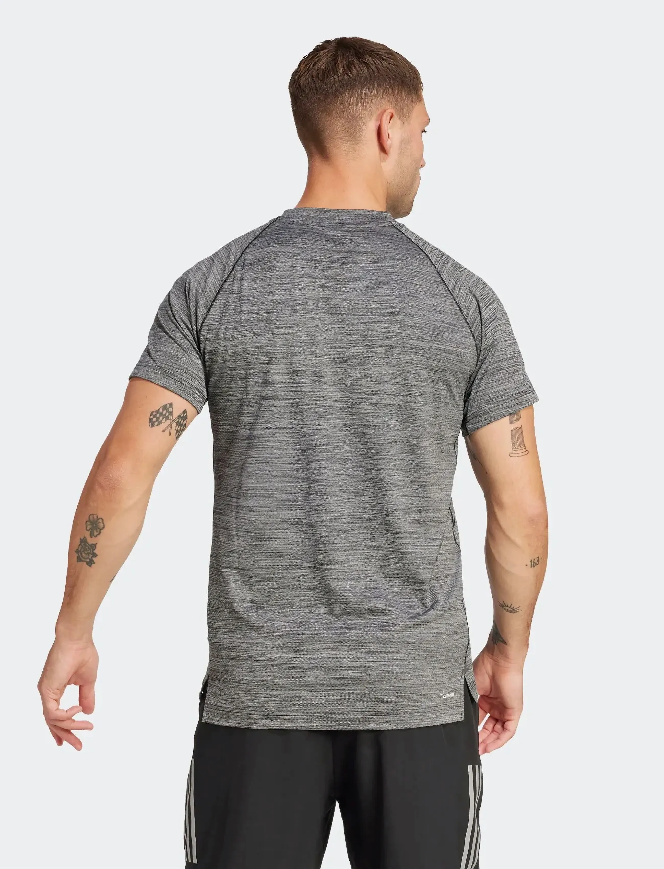 adidas Performance - GYM+ TEE - t-shirts - blckme - 3