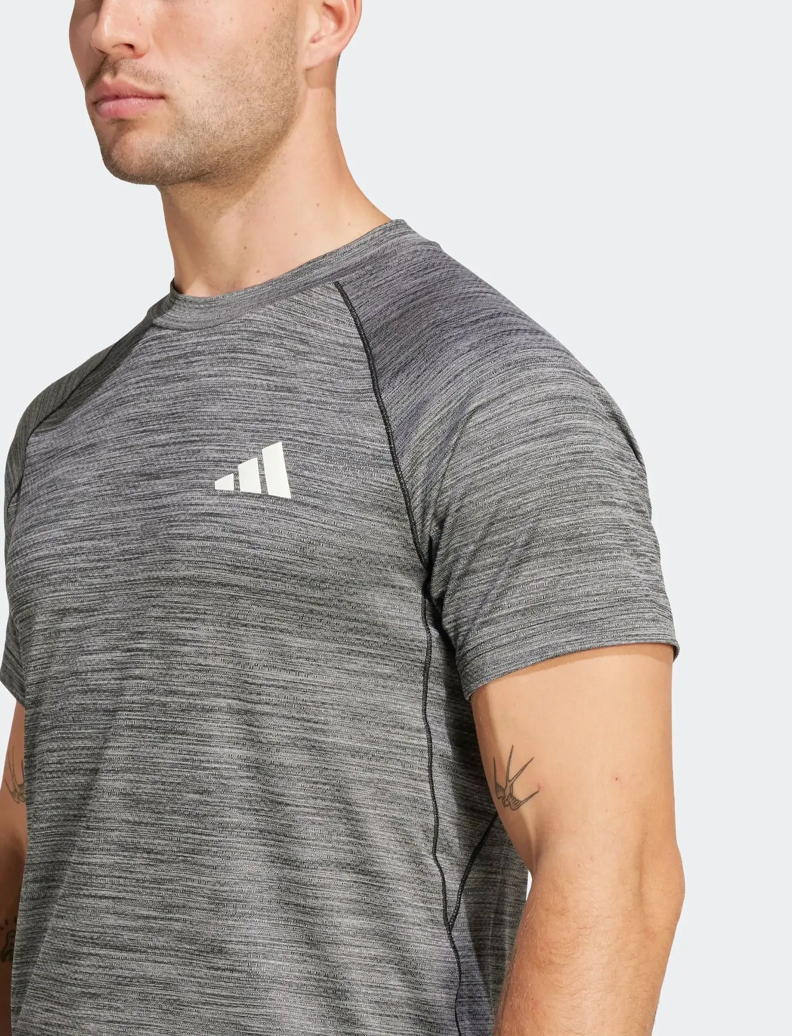 adidas Performance - GYM+ TEE - t-shirts - blckme - 5