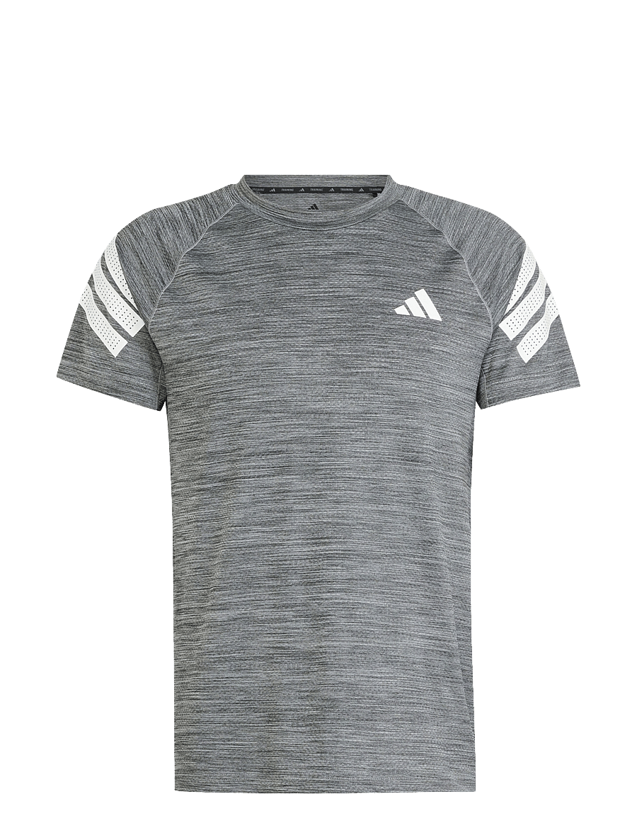 adidas Performance - GYM+ 3S TEE - stuttermarbolir - blckme/white - 1