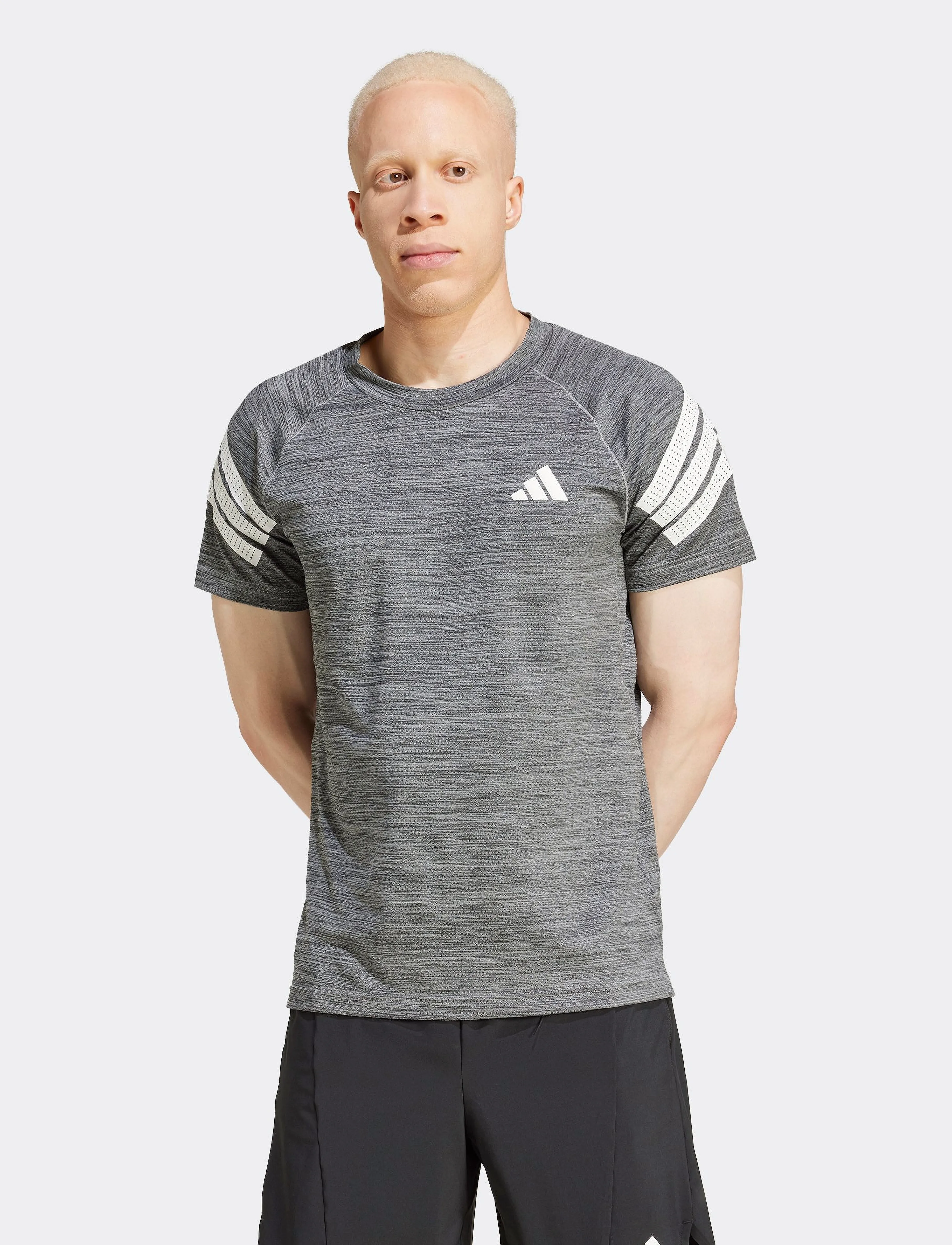 adidas Performance - GYM+ 3S TEE - short-sleeved t-shirts - blckme/white - 2