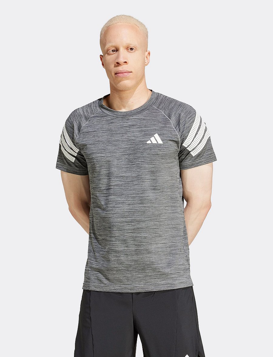 adidas Performance - GYM+ 3S TEE - stuttermarbolir - blckme/white - 2
