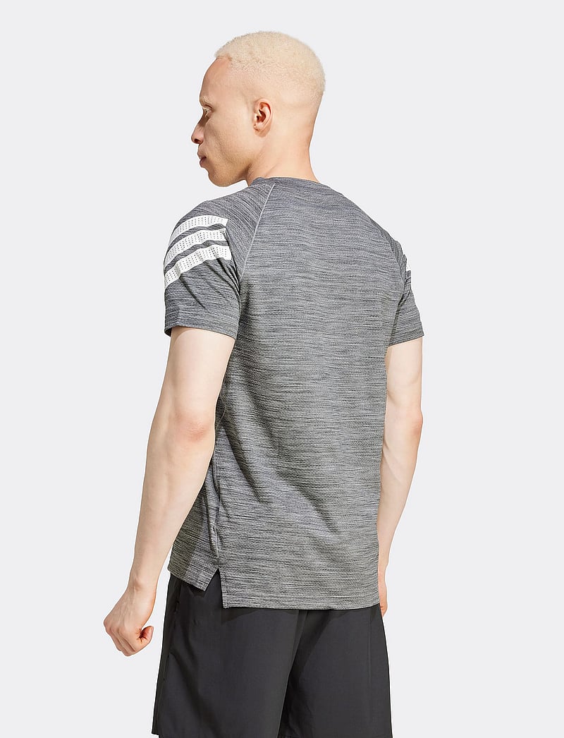 adidas Performance - GYM+ 3S TEE - t-shirts - blckme/white - 3