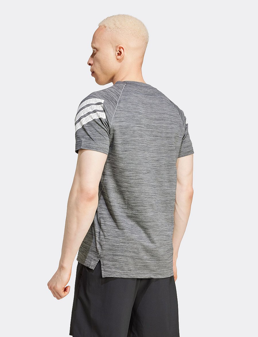 adidas Performance - GYM+ 3S TEE - stuttermarbolir - blckme/white - 3