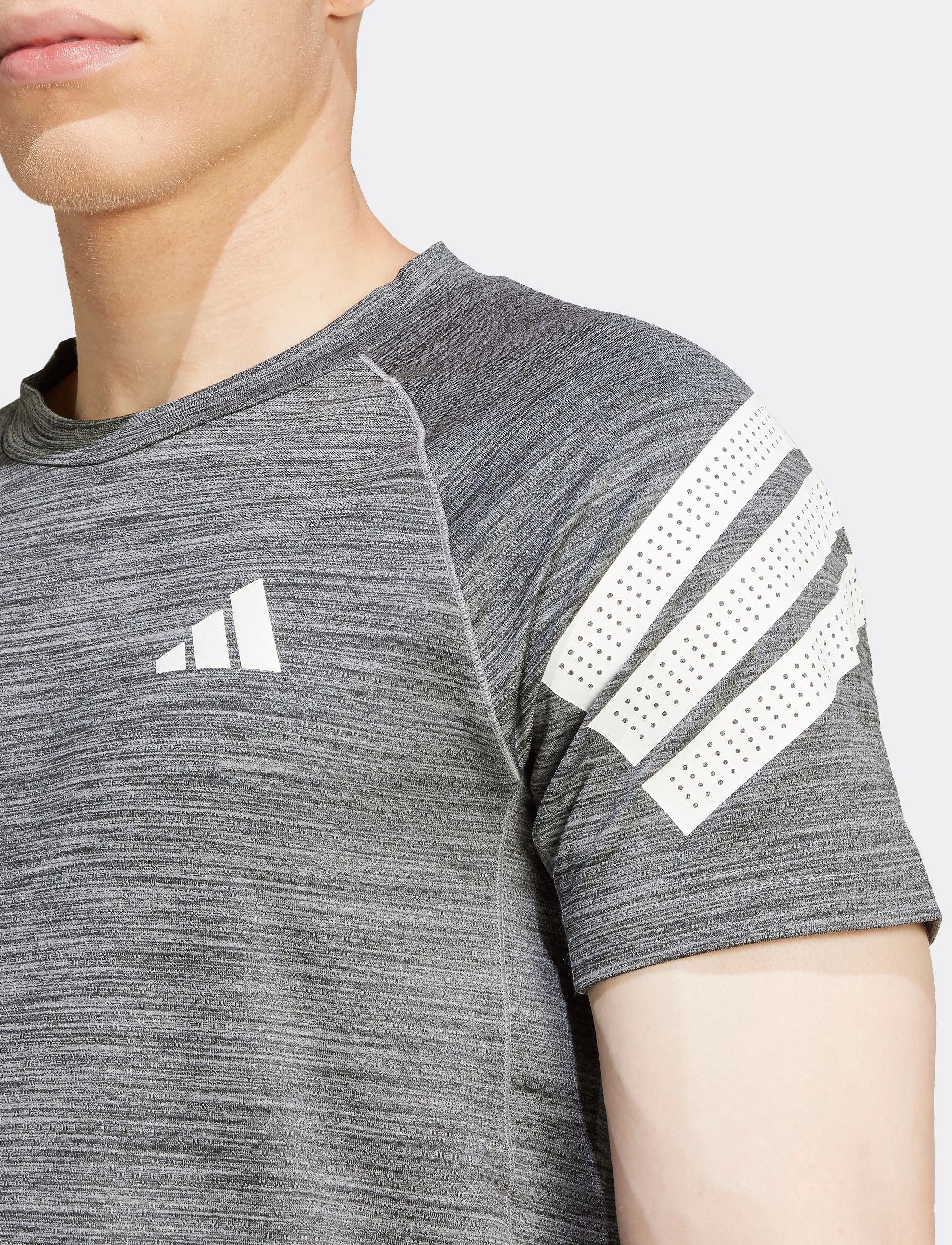 adidas Performance - GYM+ 3S TEE - short-sleeved t-shirts - blckme/white - 5