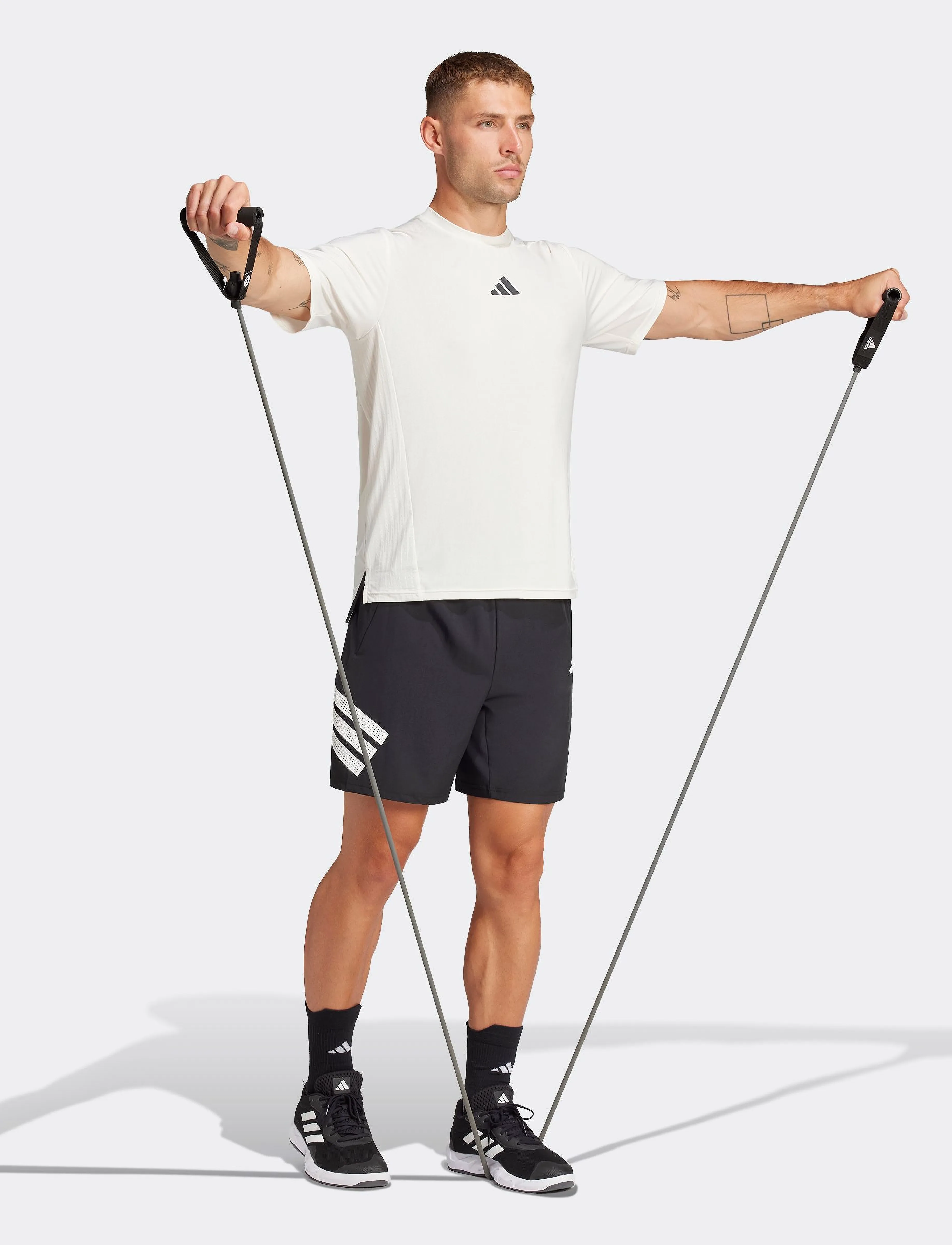 adidas Performance Gym+ 3S Short, XS 18 cm, Black, Sport Shorts > Sport Training Shorts, Herre