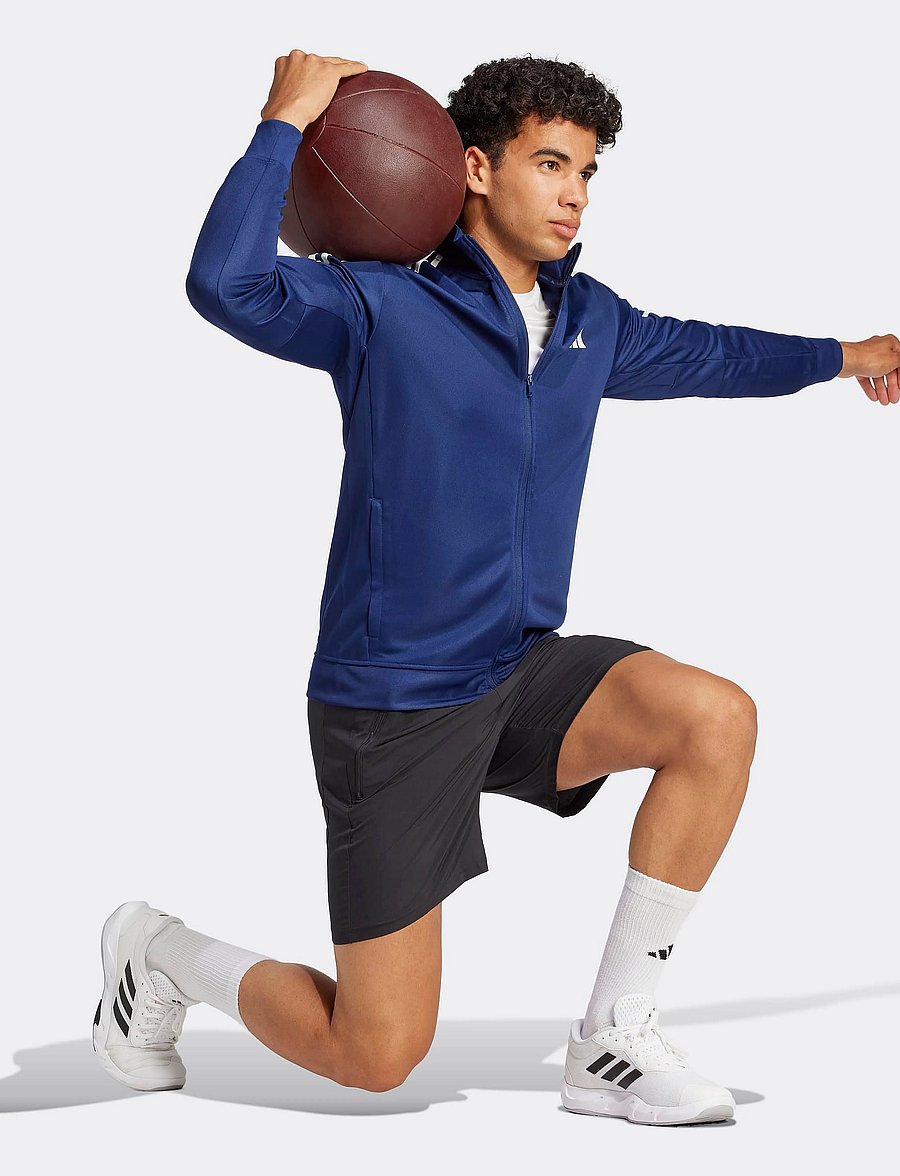 adidas Performance - TR-ES 3S T-TOP - fleece & midlayer - dkblue - 0
