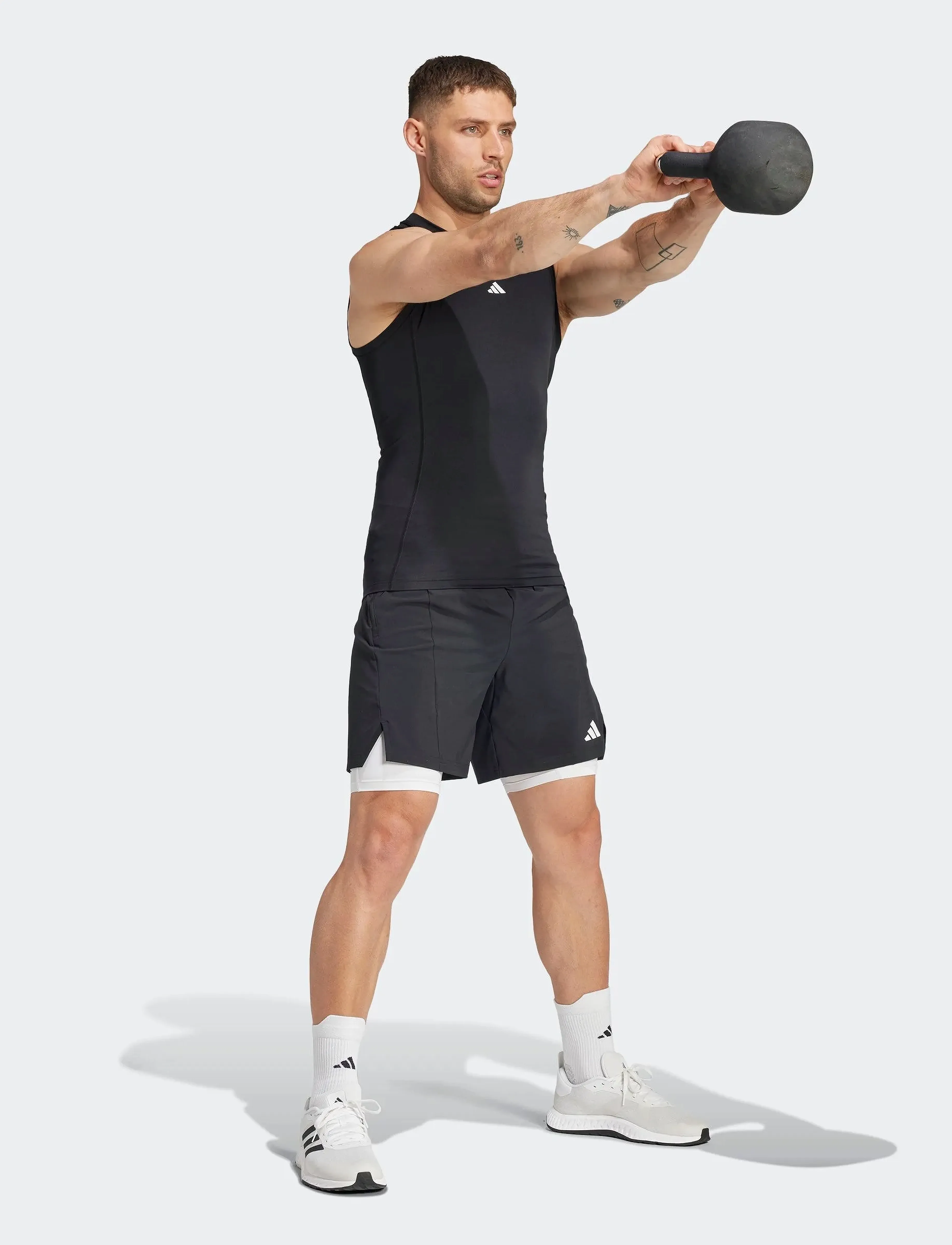 adidas Performance Tf C Sl Tee, 3XL, Sport Oberteile, Schwarz - Tank Männerswear