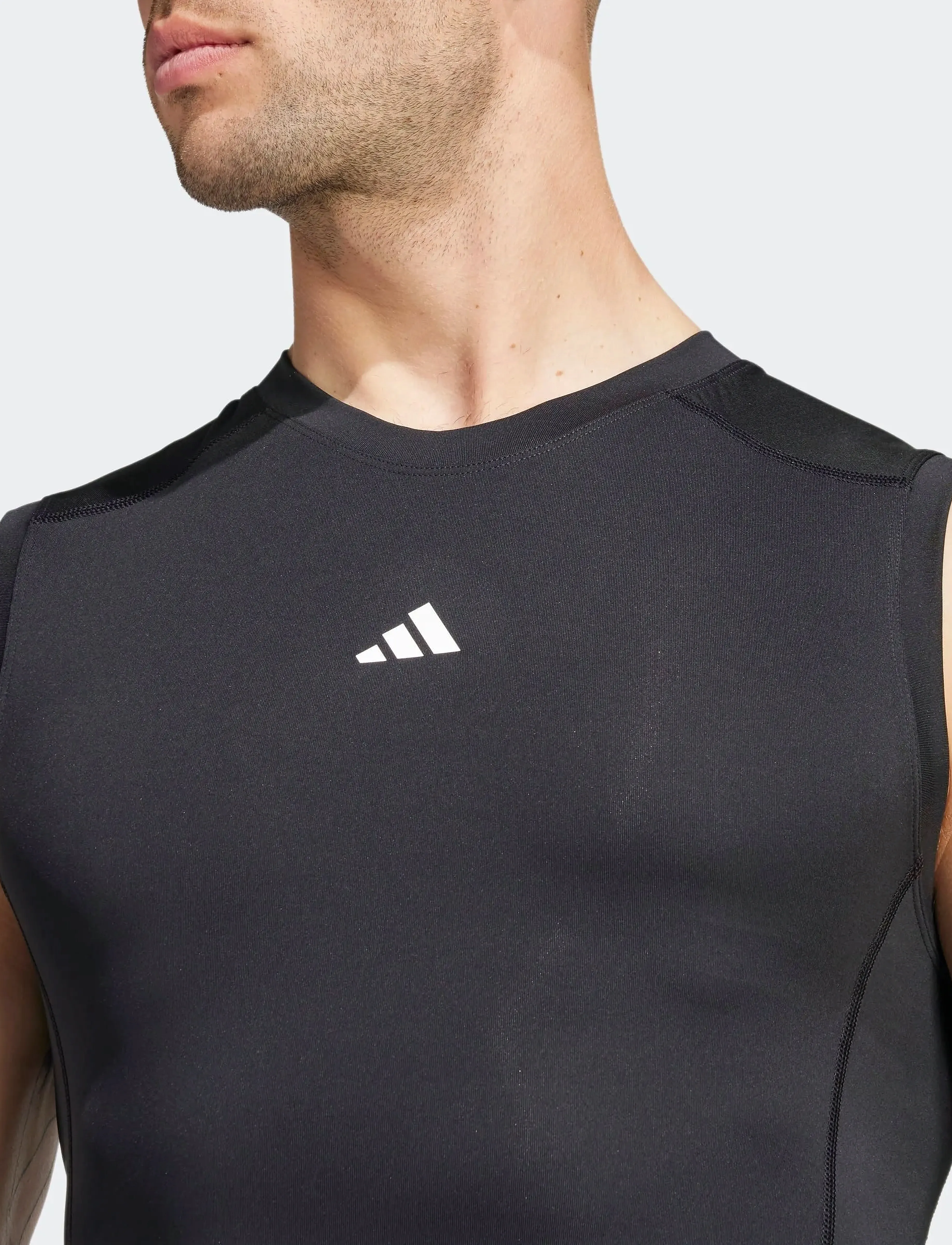 adidas Performance - TF C SL TEE - tank tops - black - 3
