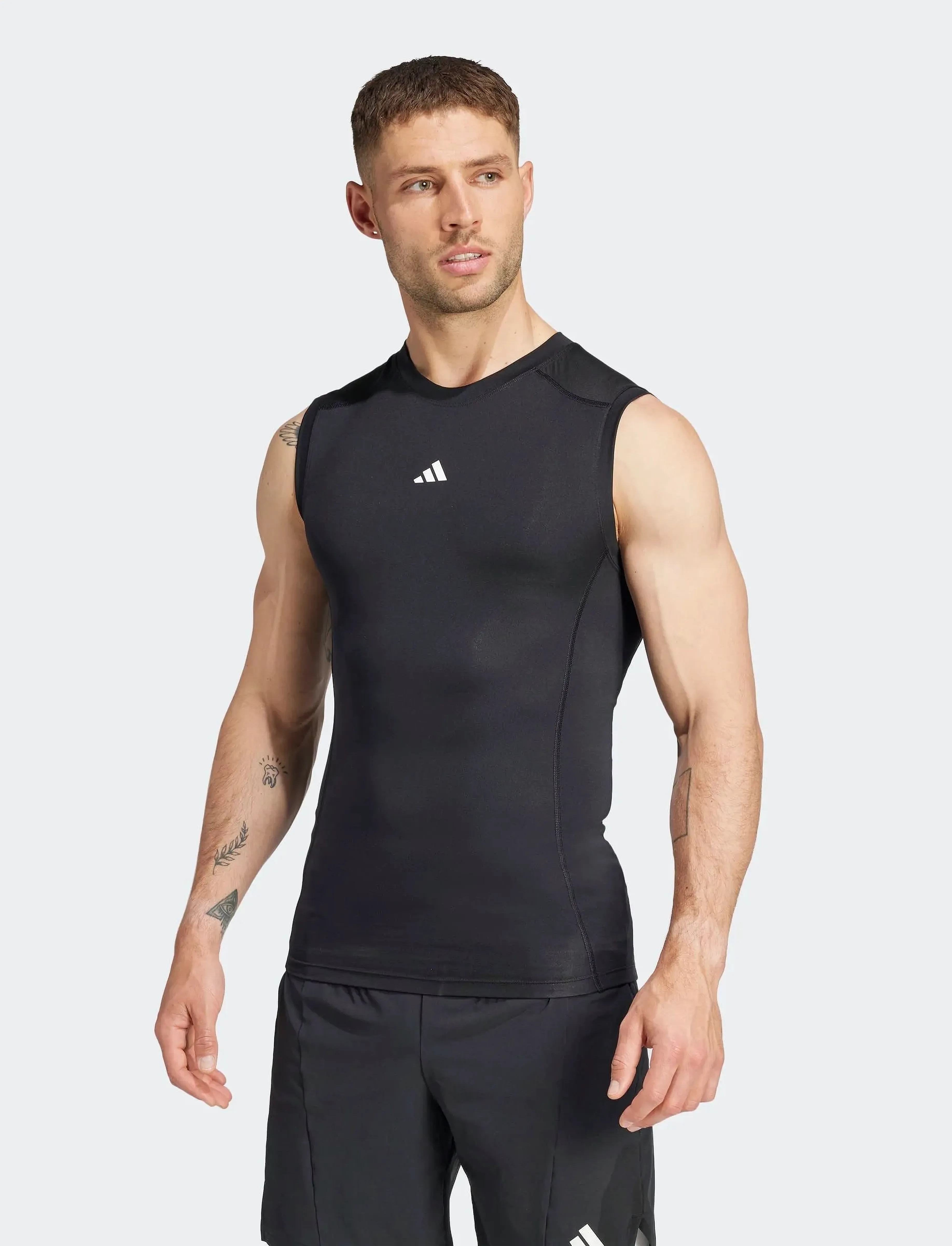 adidas Performance - TF C SL TEE - tank tops - black - 5