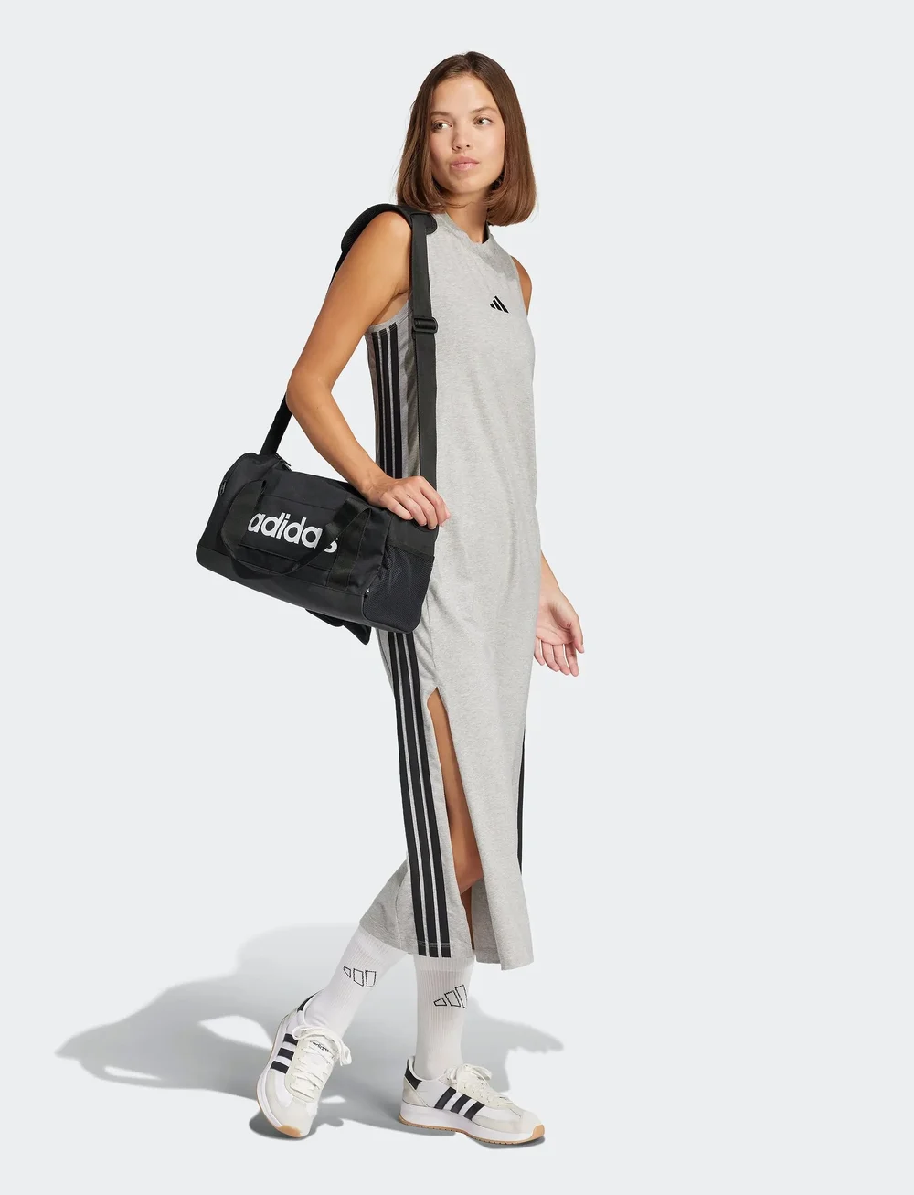 adidas Performance - LINEAR DUFF XS - træningstasker - black/black/white - 0