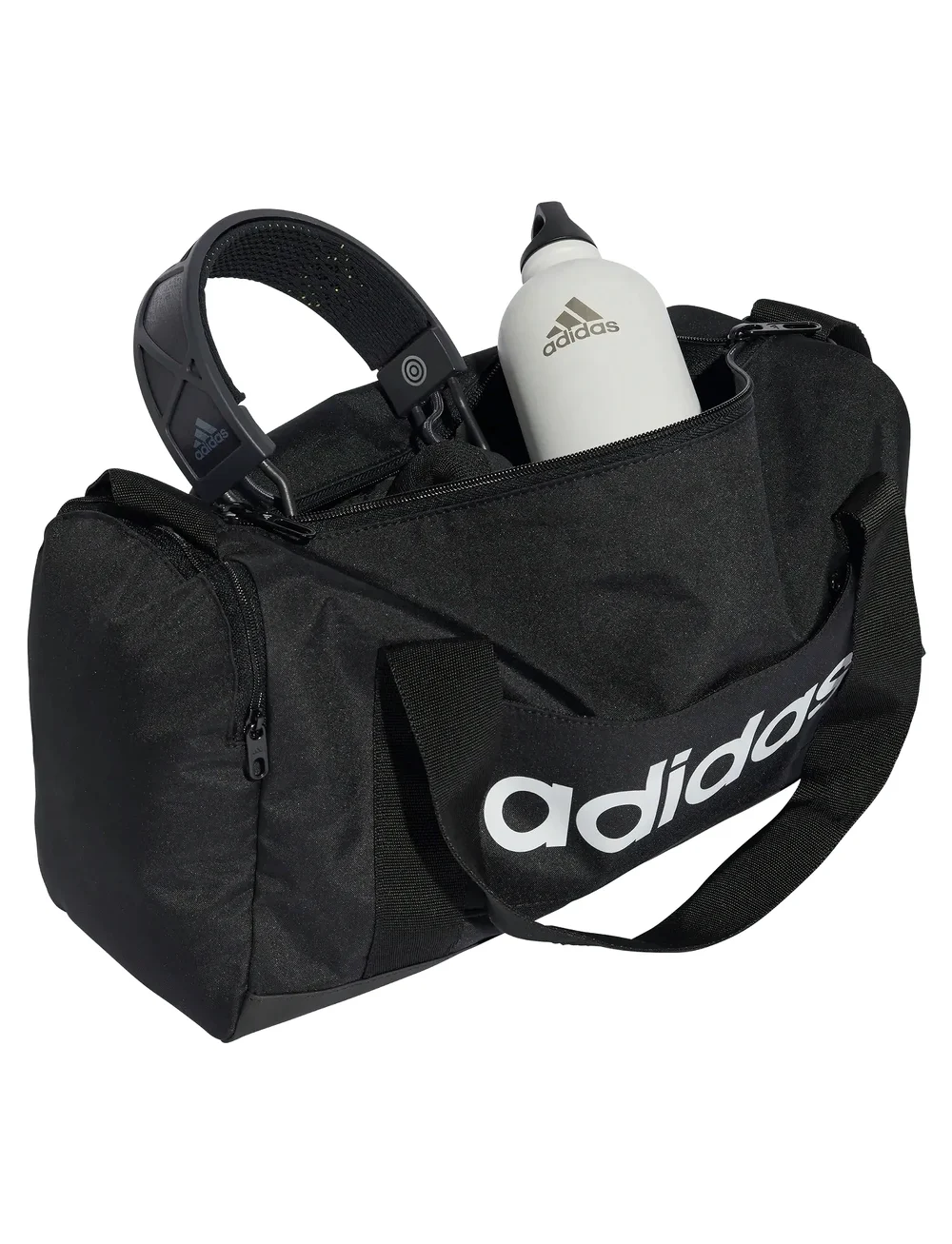 adidas Performance - LINEAR DUFF XS - træningstasker - black/black/white - 4