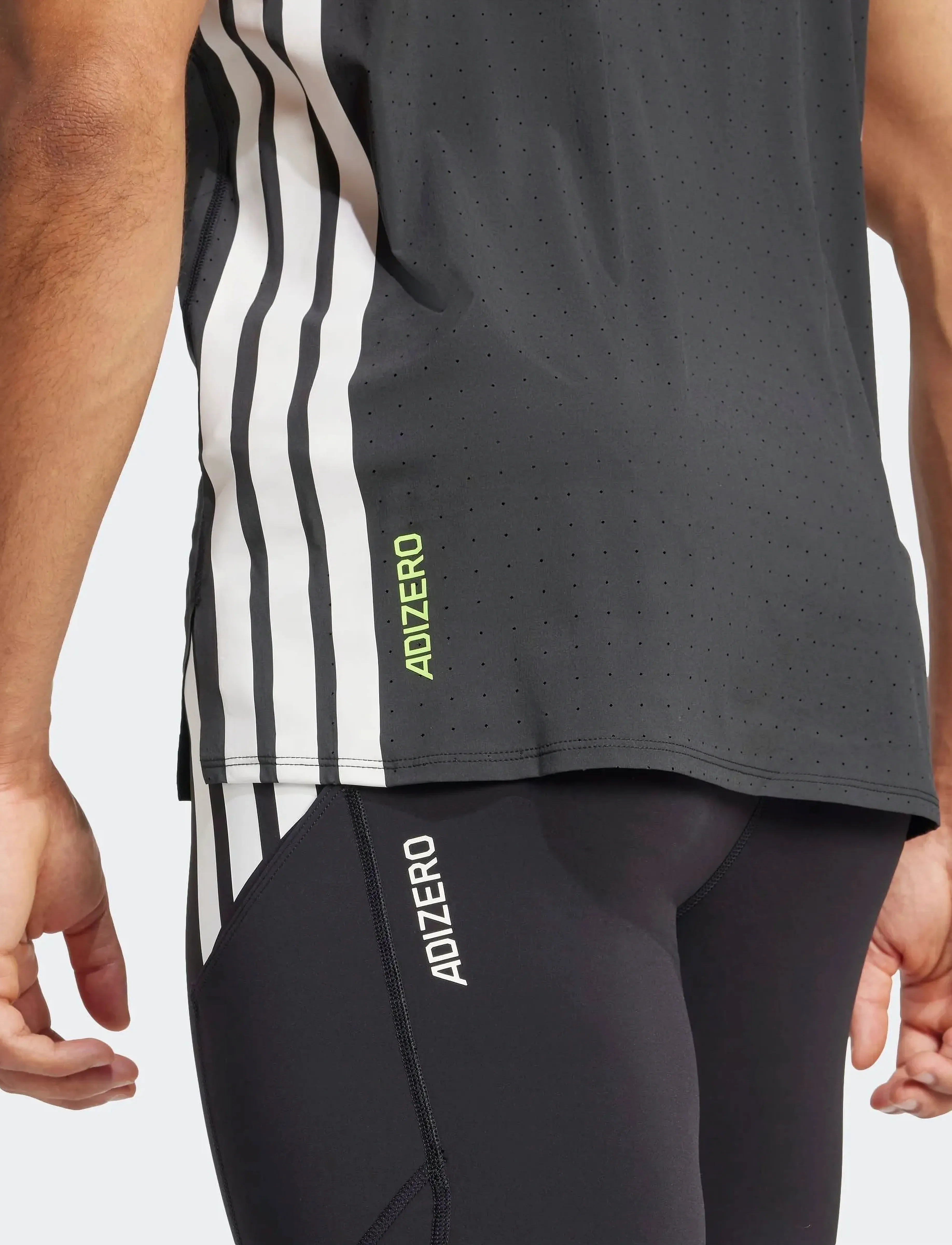 adidas Performance - ADIZERO TEE M - t-shirts - black - 4