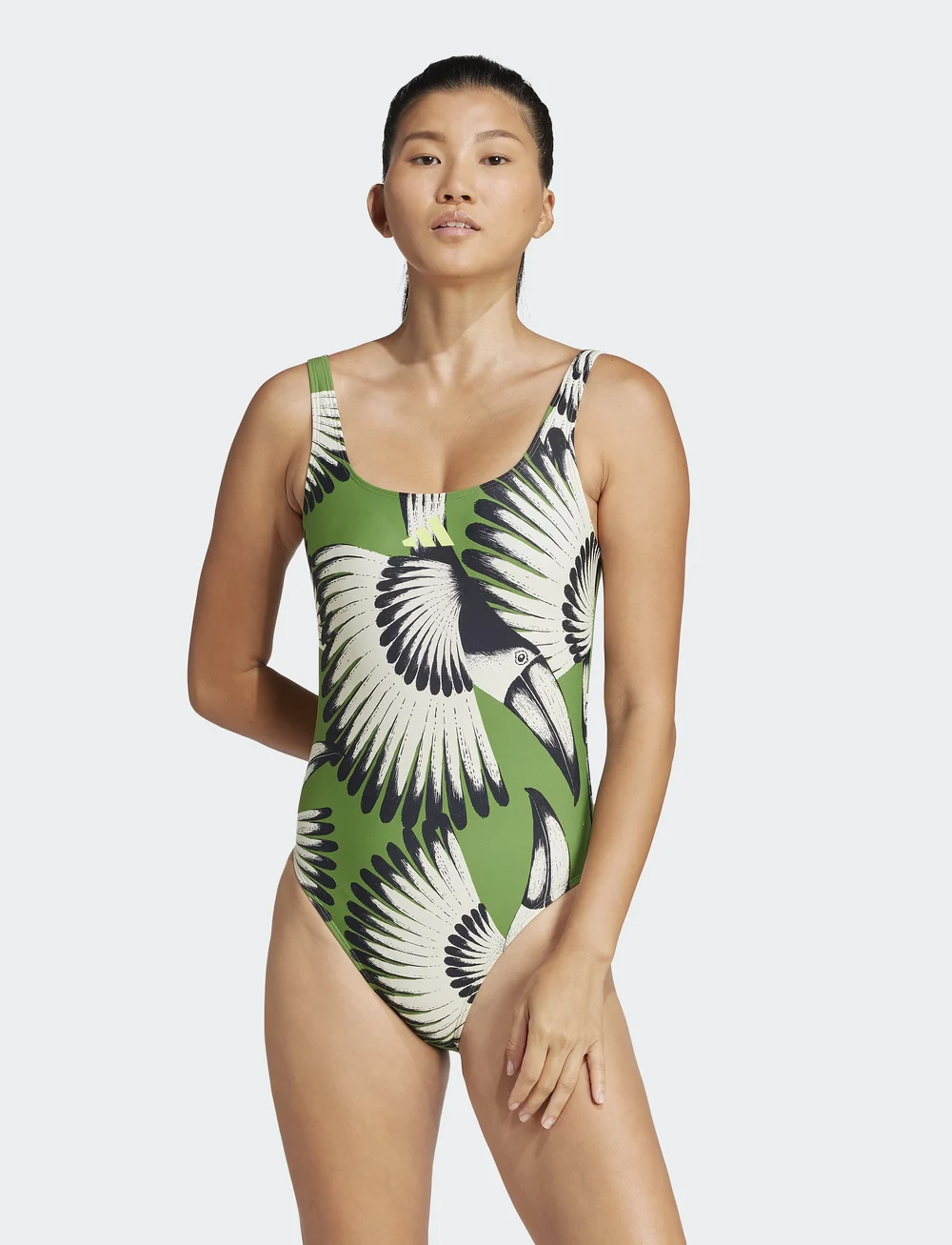 adidas Performance - FARM SWIMSUIT - sport-bademode - cregrn/bopink - 0