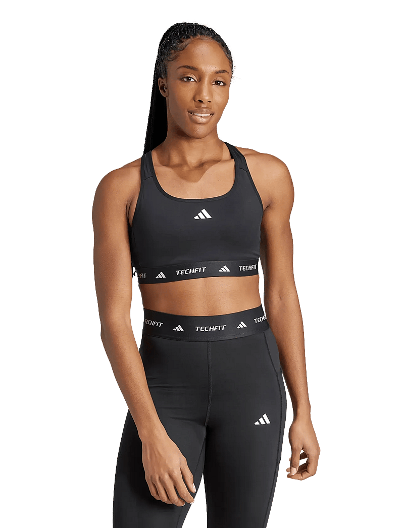 adidas Performance - TF BRA - sport brjóstahaldarar: miðlungs stuðningur - black - 4