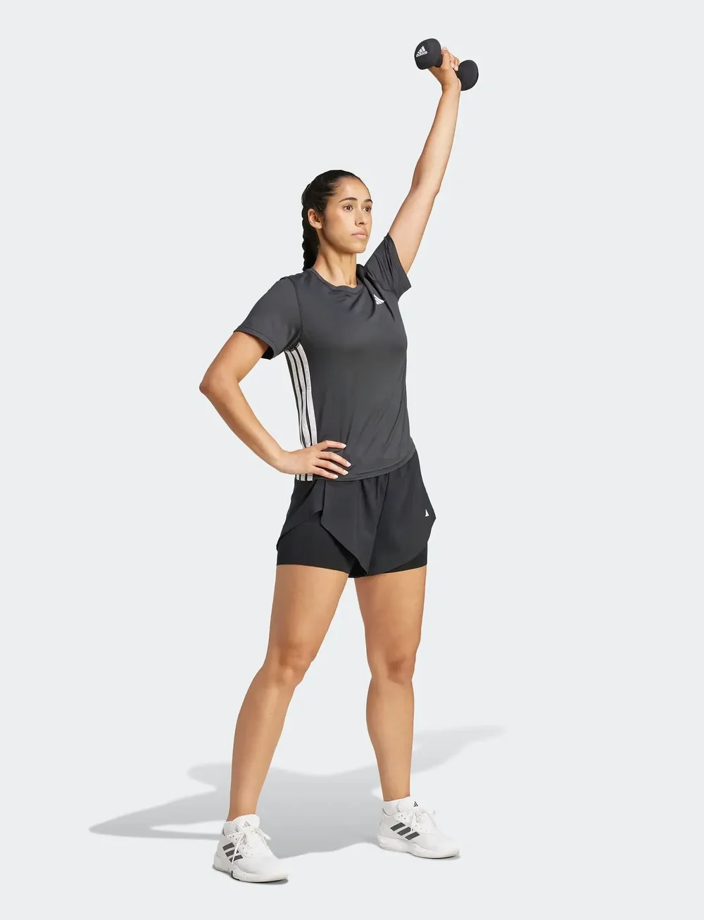 adidas Performance - WE 3S CREW TEE - t-shirts - black/white - 0