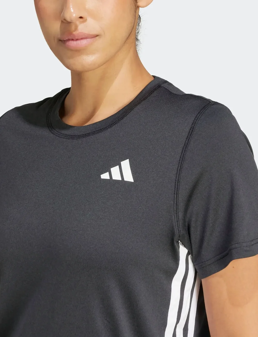 adidas Performance - WE 3S CREW TEE - t-shirts - black/white - 4