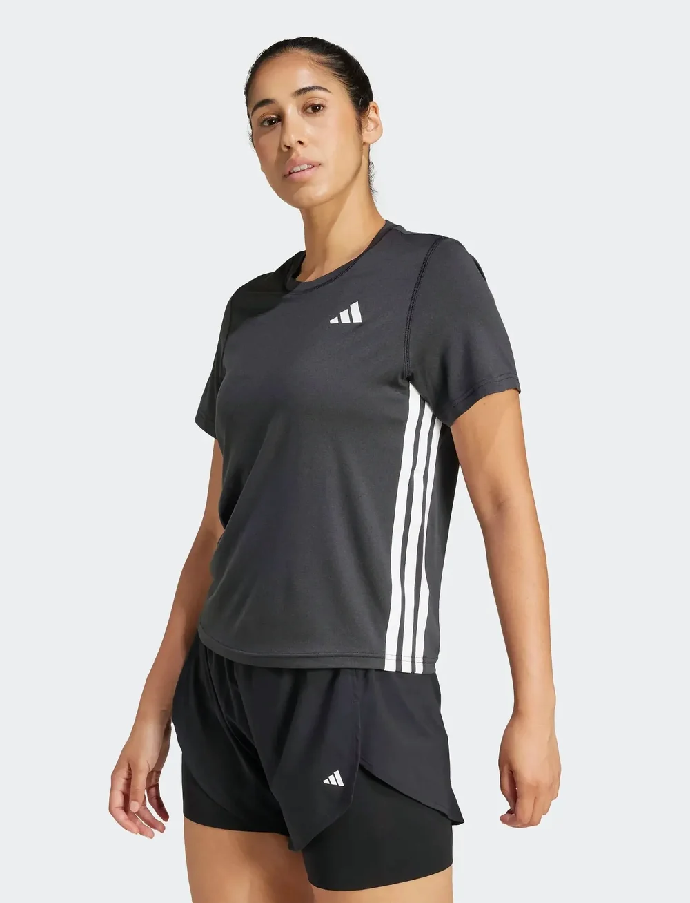 adidas Performance - WE 3S CREW TEE - t-shirts - black/white - 5