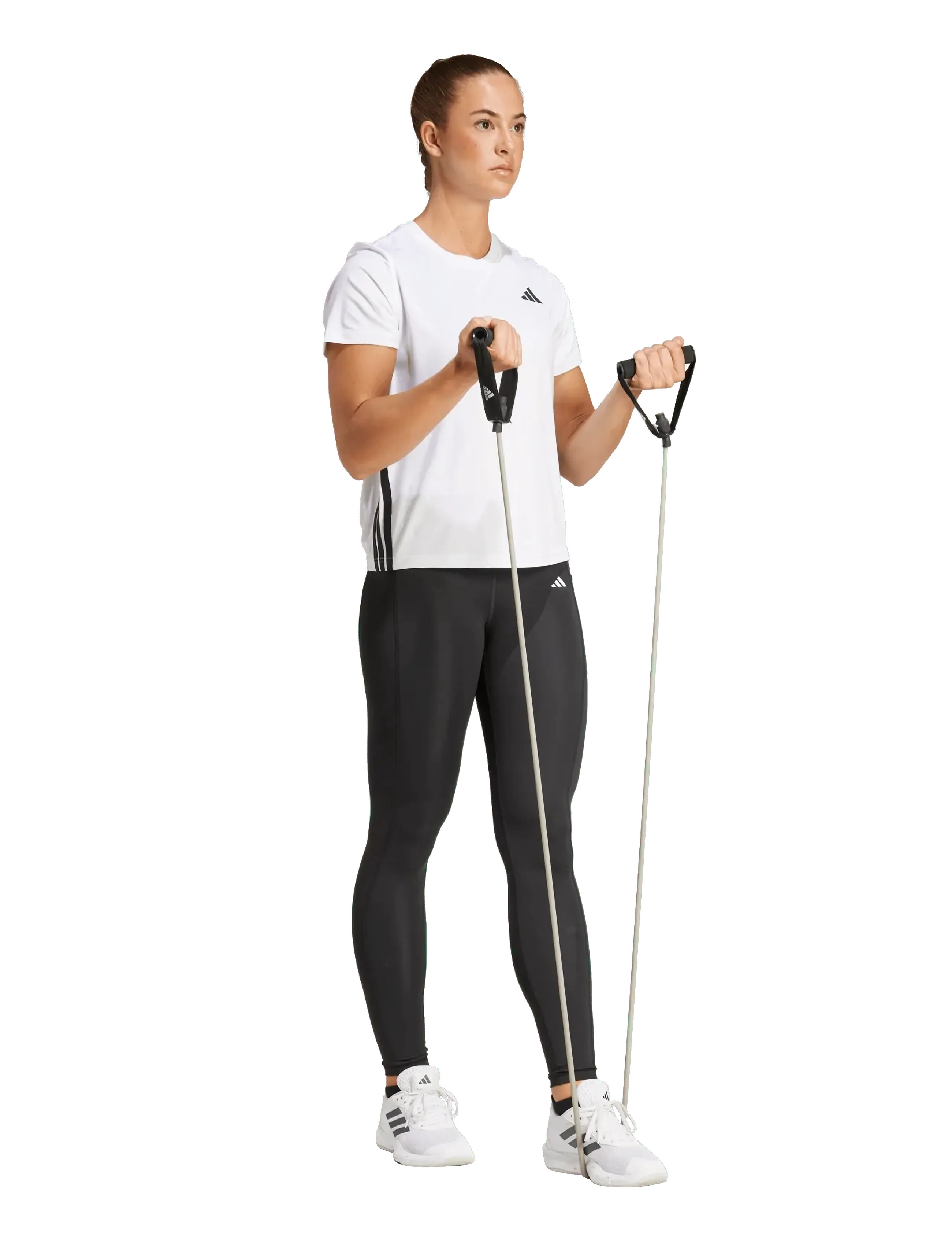 adidas Performance We 3S Crew Tee, S, White