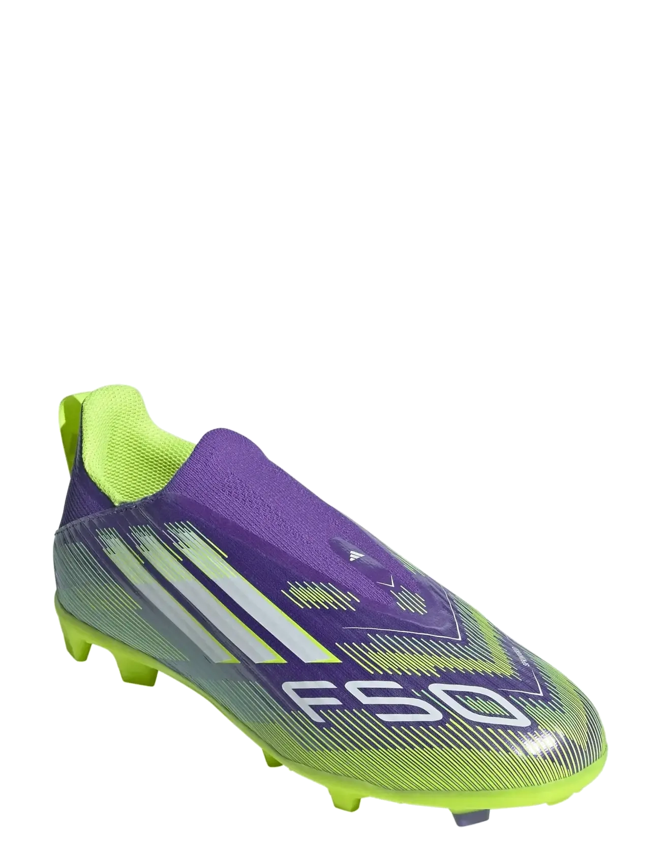 adidas Performance F50 LEAGUE LL FG/MG J - Fußballschuhe - PURRUS/FTWWHT/LUCLEM / purple