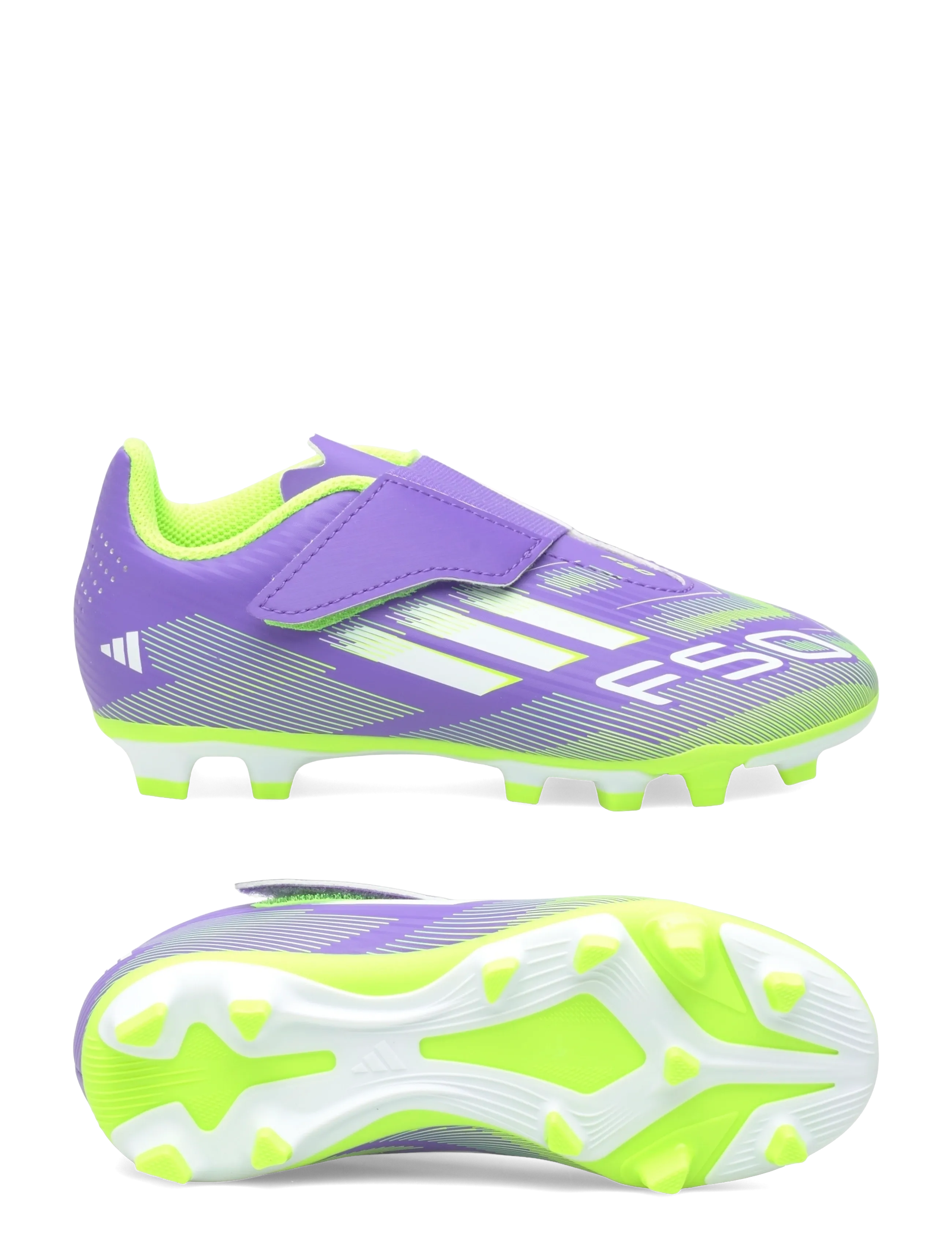adidas Performance F50 CLUB VEL FG/MG J - Fodboldstøvler - PURRUS/FTWWHT/LUCLEM / purple