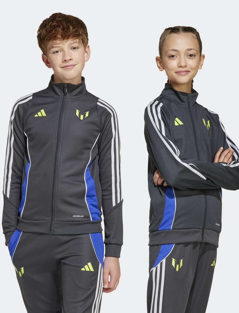 adidas Performance - MESSI JKT Y - sweatshirts - carbon - 0