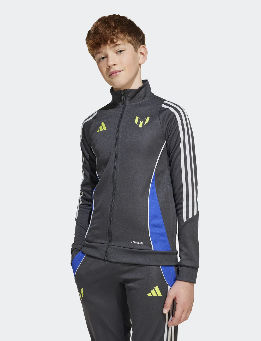 adidas Performance - MESSI JKT Y - sweatshirts - carbon - 3