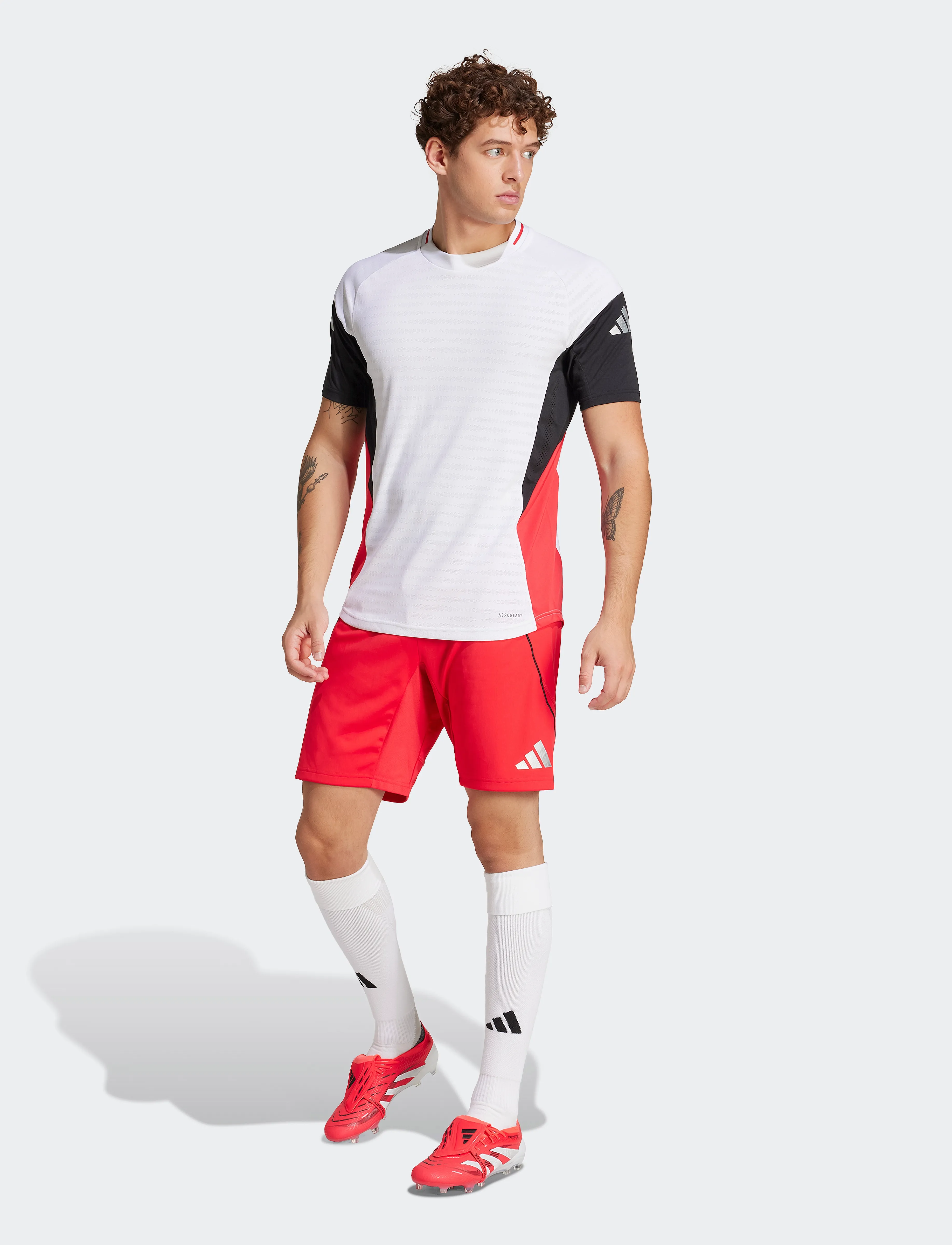 adidas Performance TIRO25P TR SHO - Streetstyle - PURRUB / red