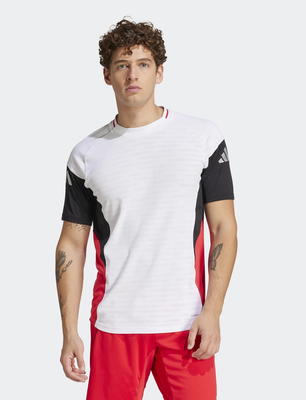 adidas Performance - TIRO25P TR JSY - t-shirts - white/purrub - 0