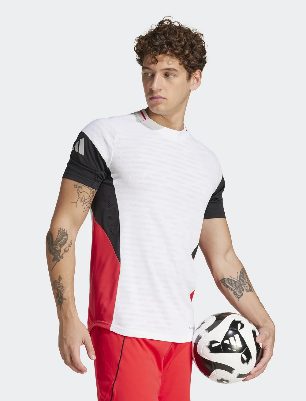 adidas Performance - TIRO25P TR JSY - t-shirts - white/purrub - 5