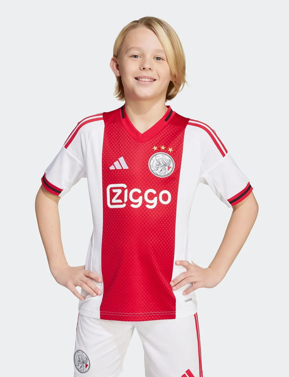 adidas Performance - AJAX H JSY Y - urheilutopit - white - 0
