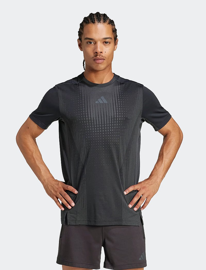 adidas Performance - AIRCHILL TEE - t-shirts - black/gresix - 0