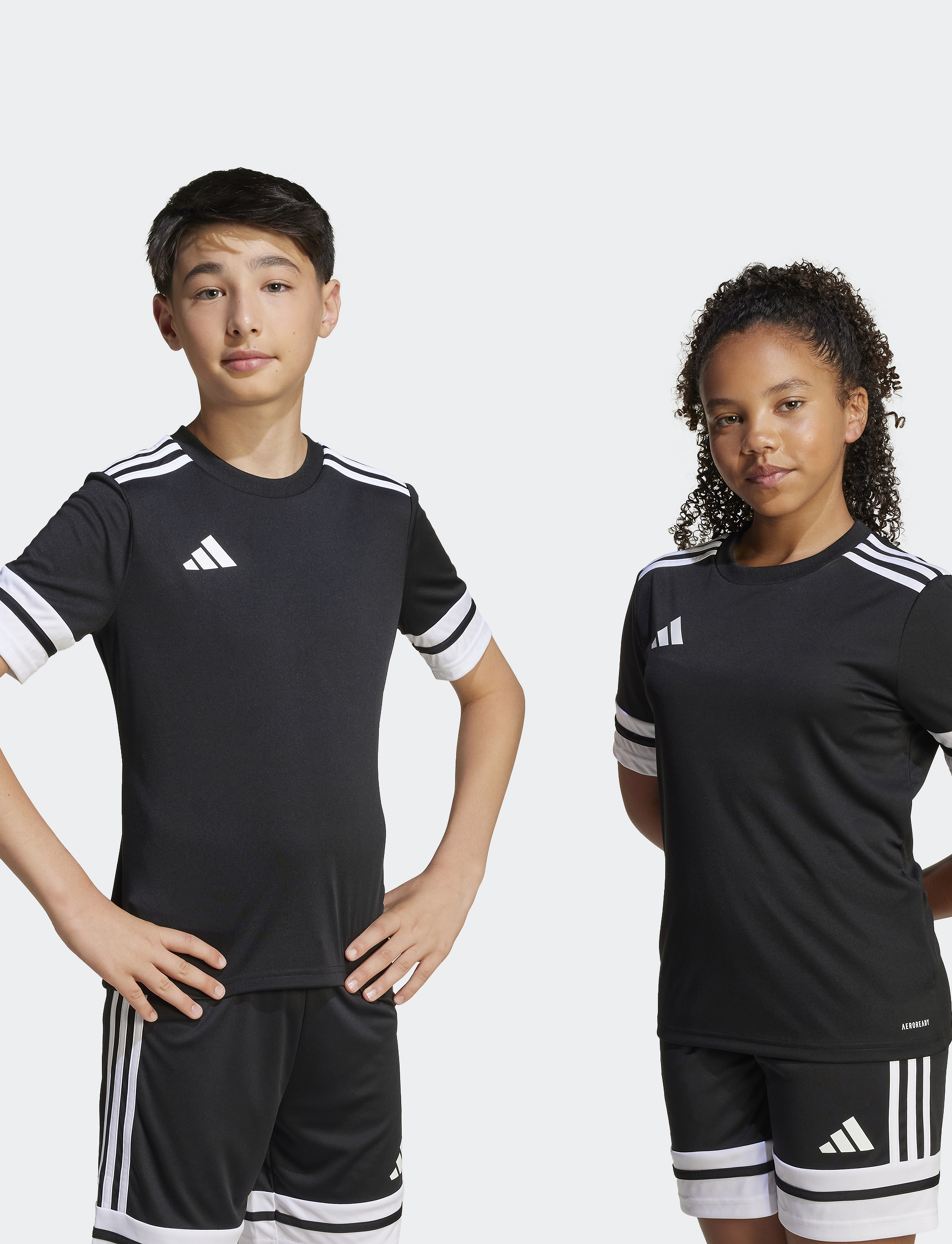 adidas Performance Squa25 Jsy Y, 140, T-shirts, Schwarz - Short-sleeved, Kinder
