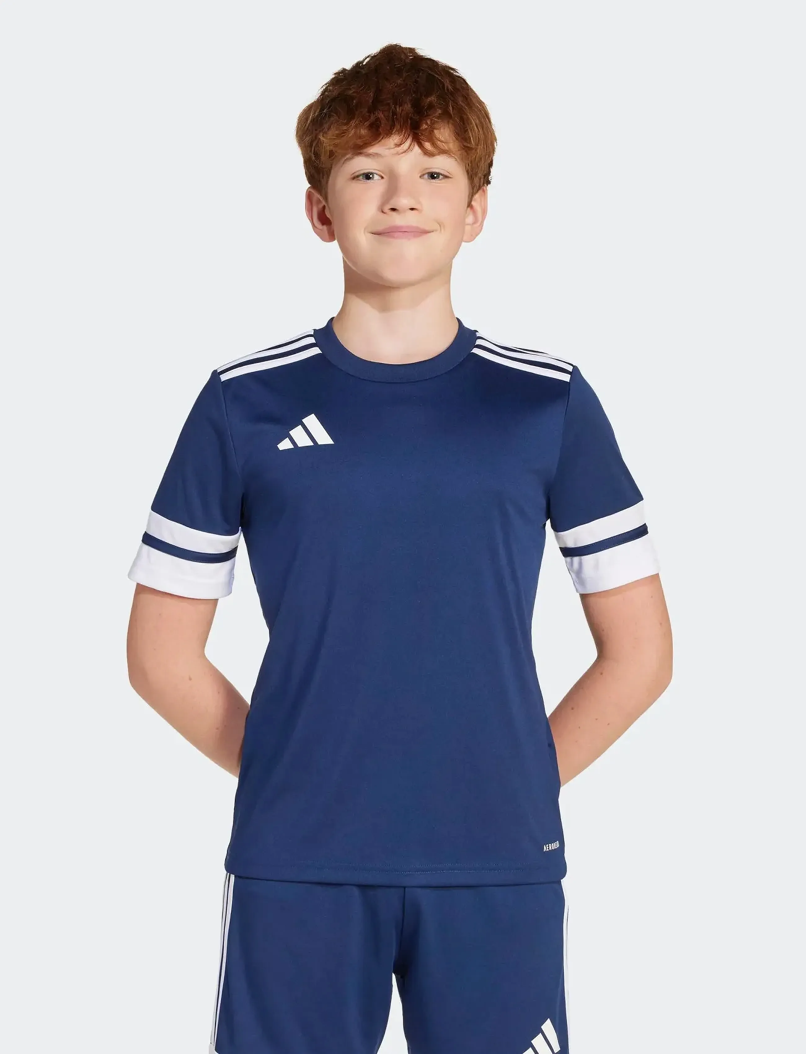 adidas Performance Squa25 Jsy Y, Børn, Børne Kortærmet Fodboldtrøje, Navy, Str: 128