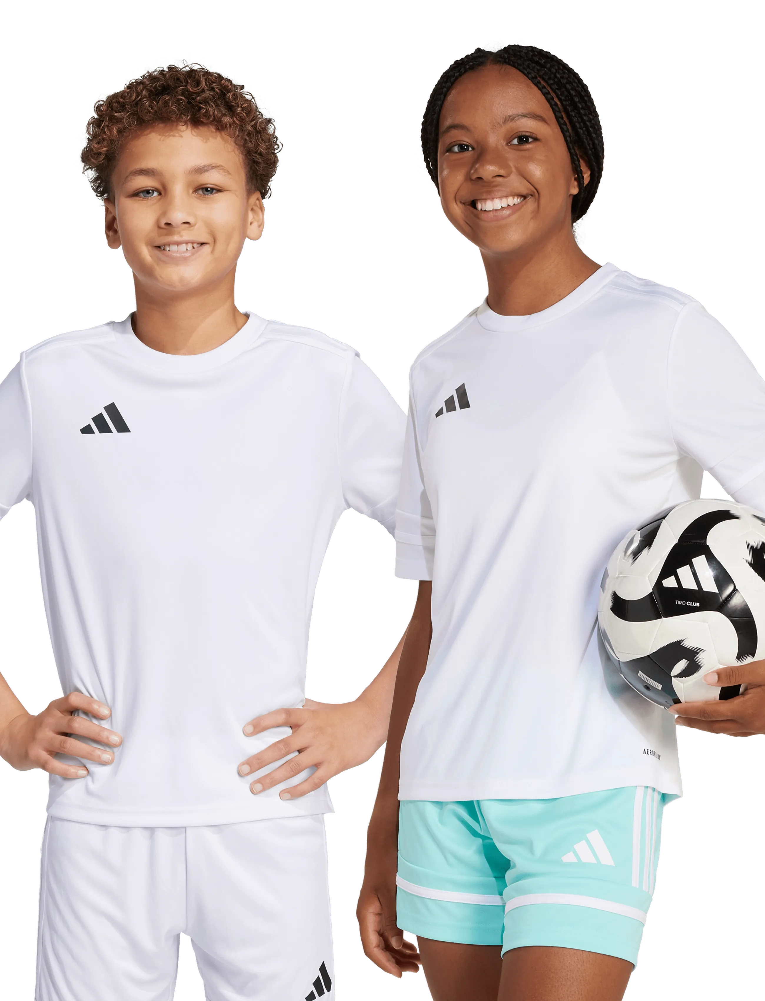 adidas Performance - SQUA25 JSY Y - sportoberteile - white/white/black - 3