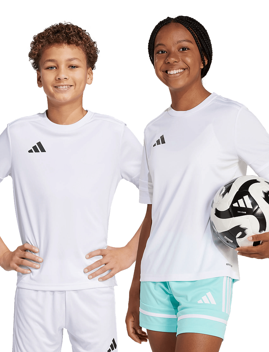 adidas Performance - SQUA25 JSY Y - sportoberteile - white/white/black - 3