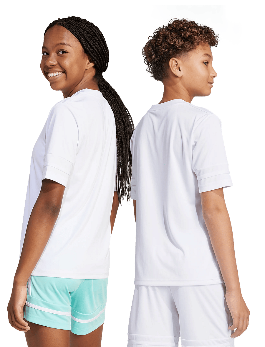 adidas Performance - SQUA25 JSY Y - sportoberteile - white/white/black - 4