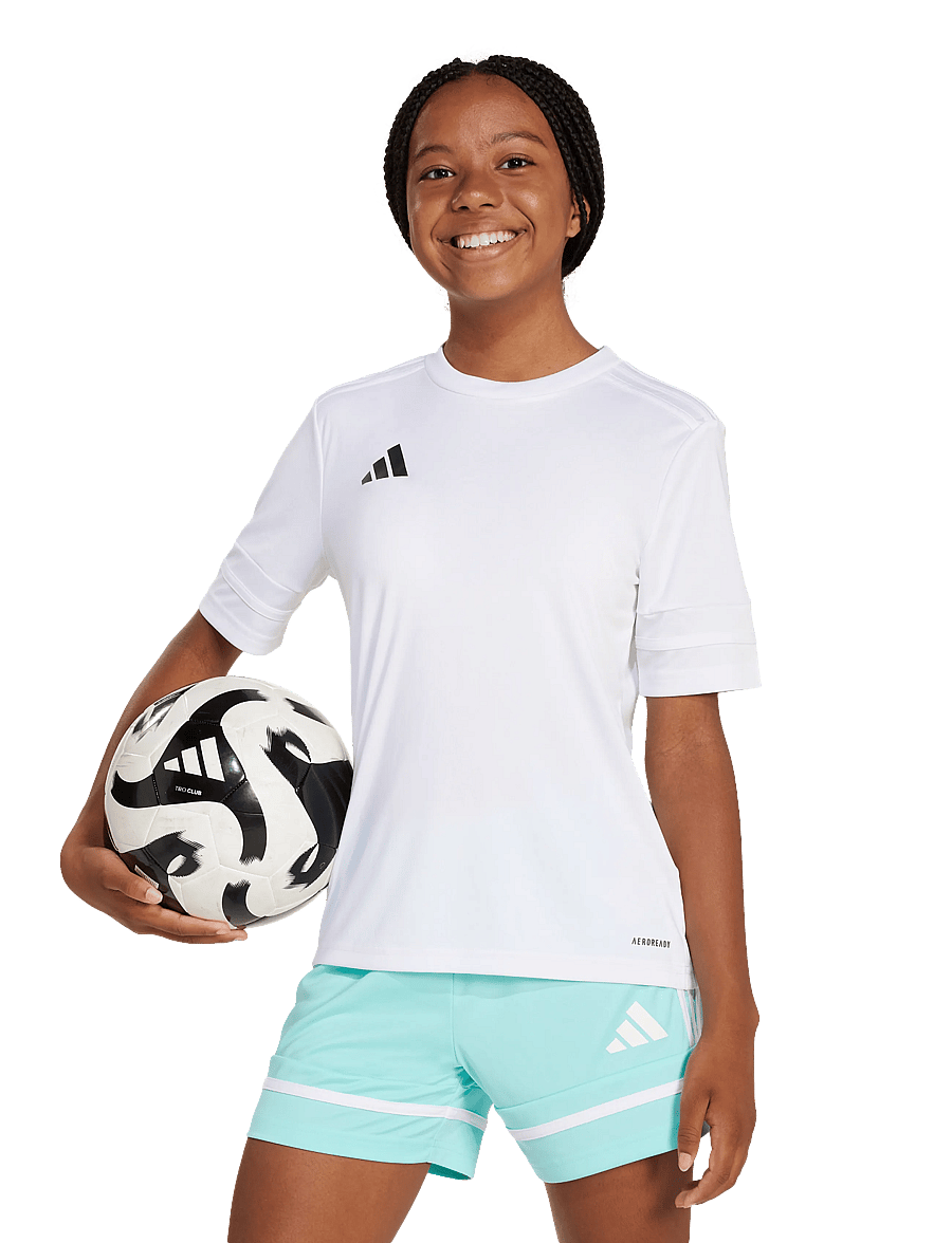adidas Performance - SQUA25 JSY Y - sportoberteile - white/white/black - 5