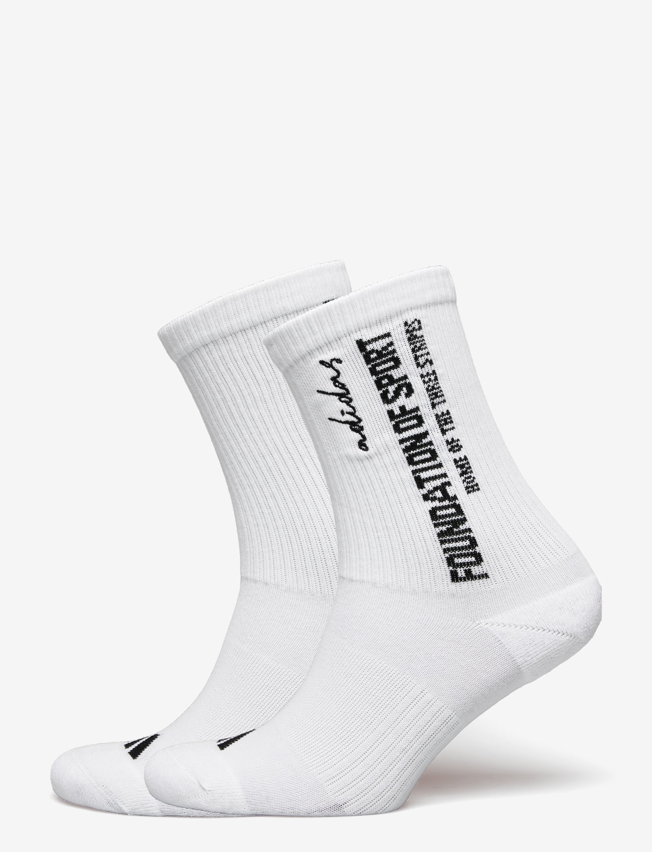 adidas Performance - CRW SPW STR 2PP - sportstrømper - white/black - 0