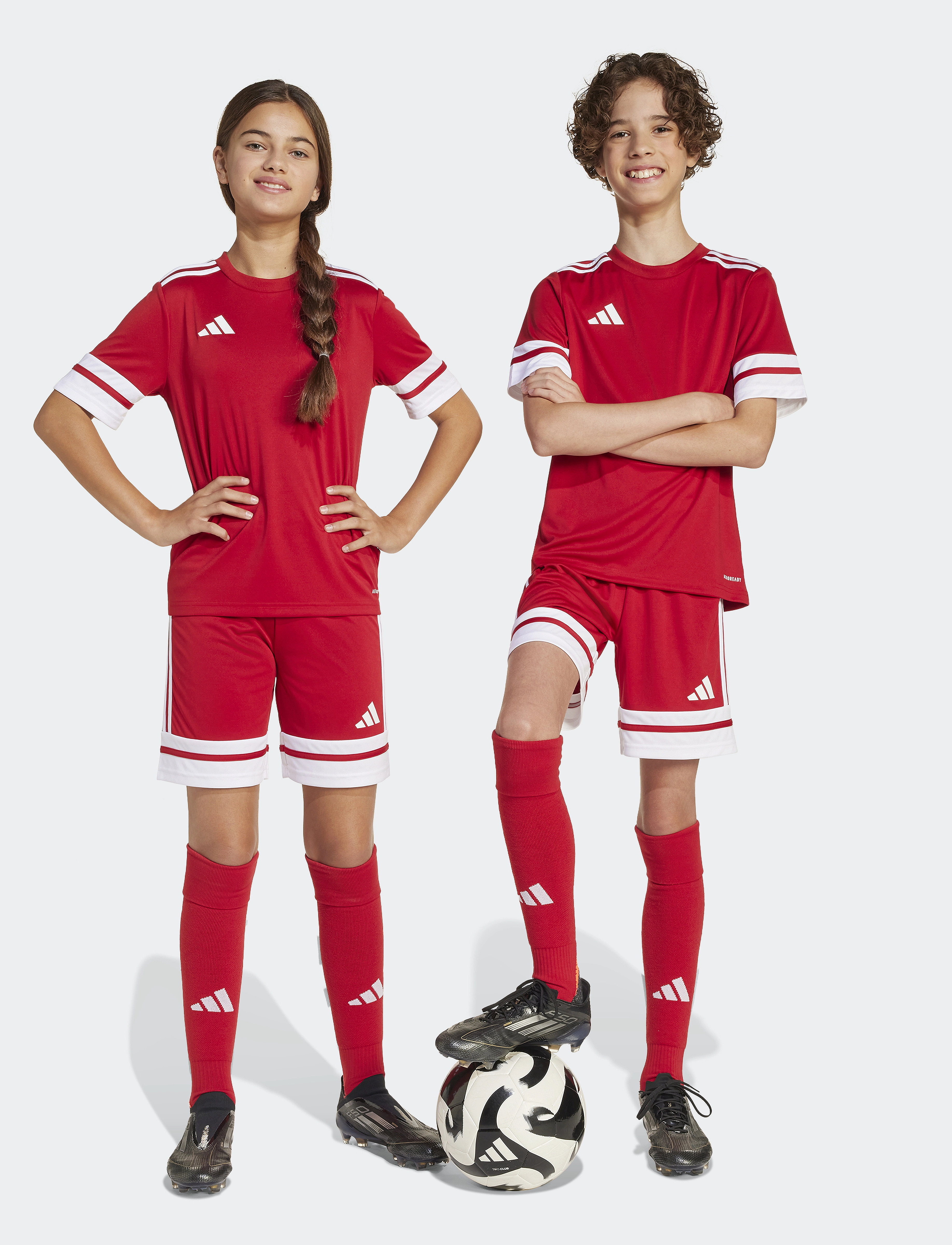 adidas Performance SQUA25 SHO Y - Shorts - TEPORE/WHITE / red