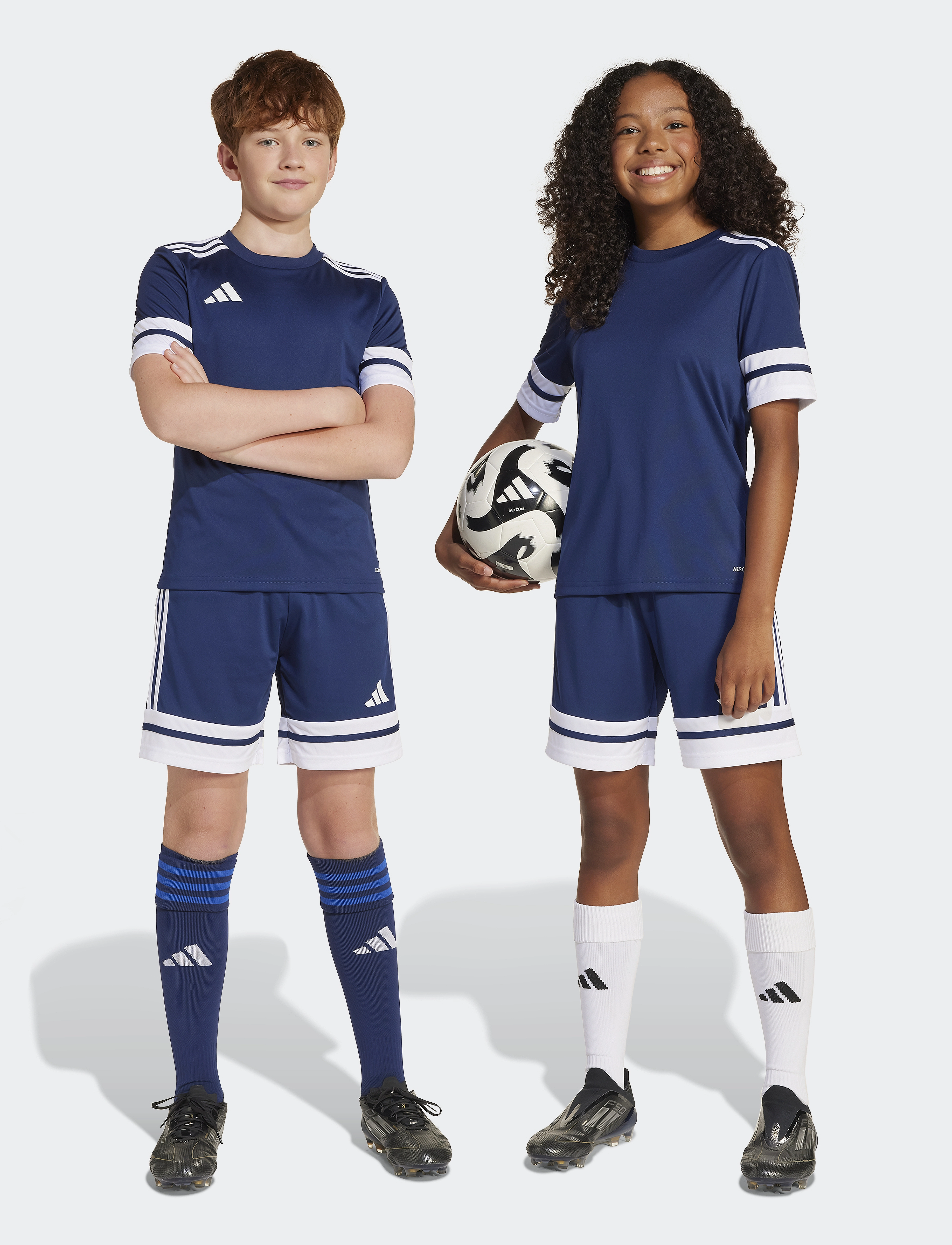 adidas Performance SQUA25 SHO Y - Kläder - TENABL/WHITE / navy