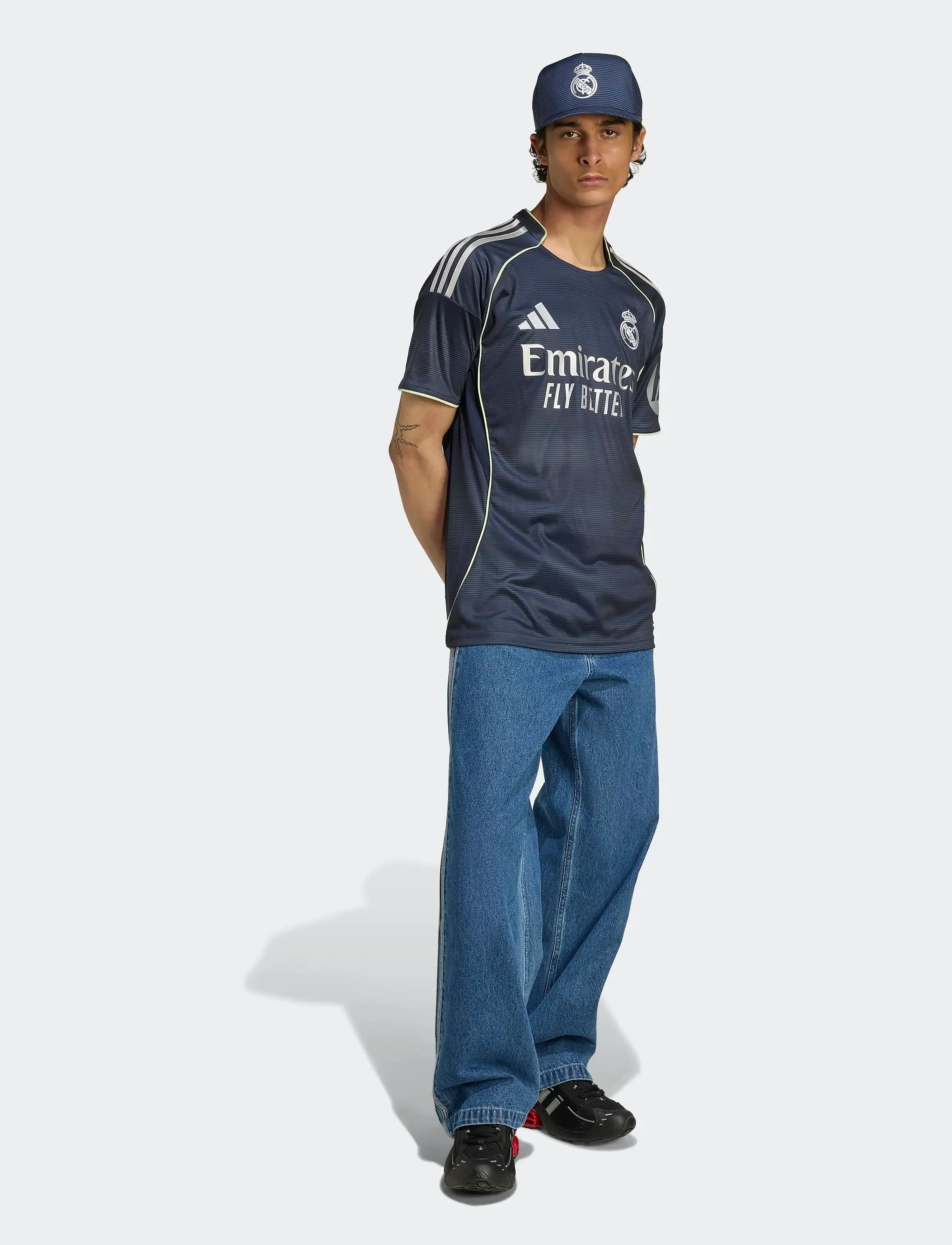 adidas Performance Real Madrid Away Jersey, Mænd, Real Madrid Udebane Fodboldtrøje, Navy, Str: XXL