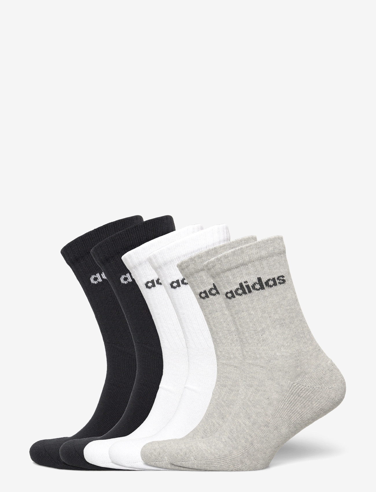 adidas Performance - C LIN CREW 6P - sportstrømper - mgreyh/white/black - 0