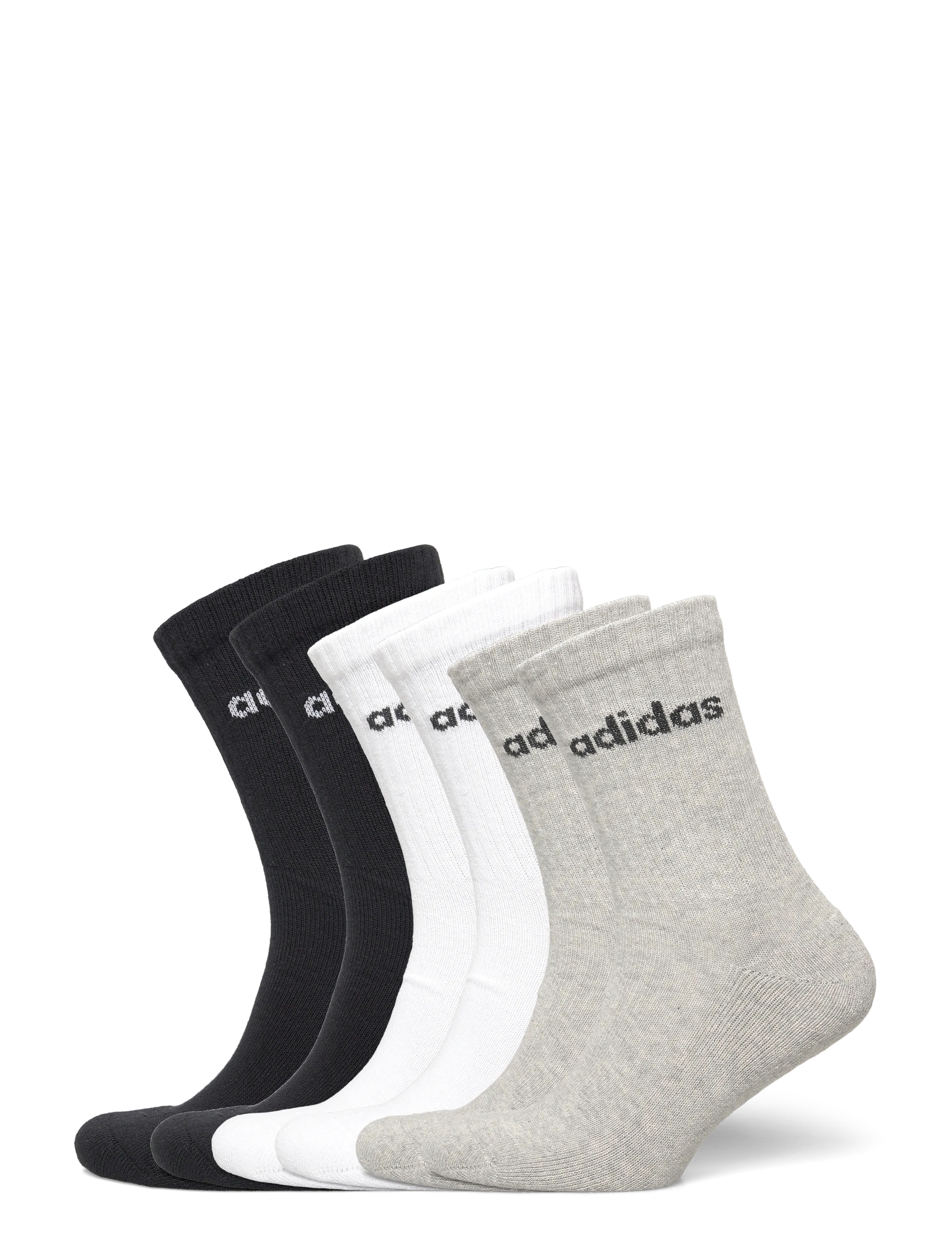 C LIN CREW 6P - MGREYH/WHITE/BLACK